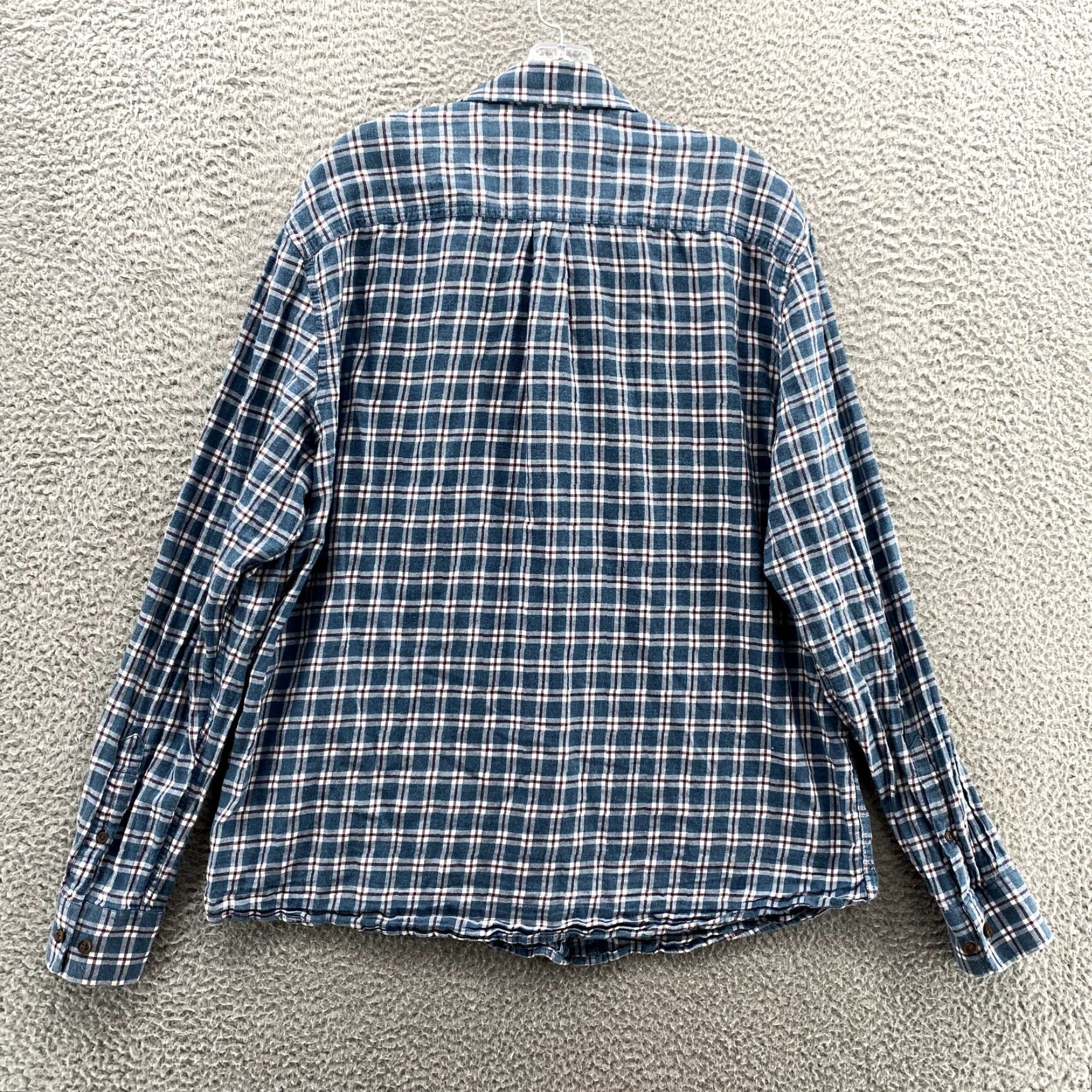 johnnie-O Nike Shirt Large Blue Plaid Flannel Hangin' Out Outdoor Hiking Camping Mens Size US L / EU 52-54 / 3 - 6 Thumbnail