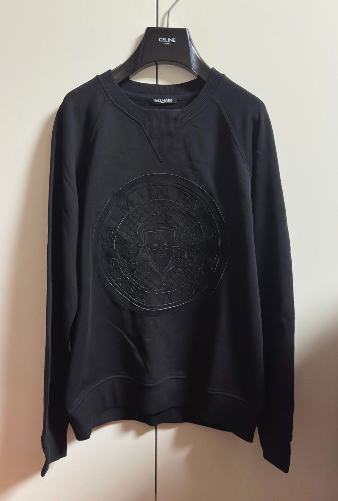 Balmain Balmain Black Logo Sweatshirt Sz.L Size US L / EU 52-54 / 3 - 1 Thumbnail