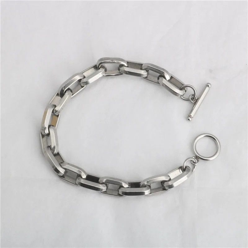 Jewelry Chain Link Bracelet Goth Punk Jewelry Style Fashion Cyber Size ONE SIZE - 2 Thumbnail