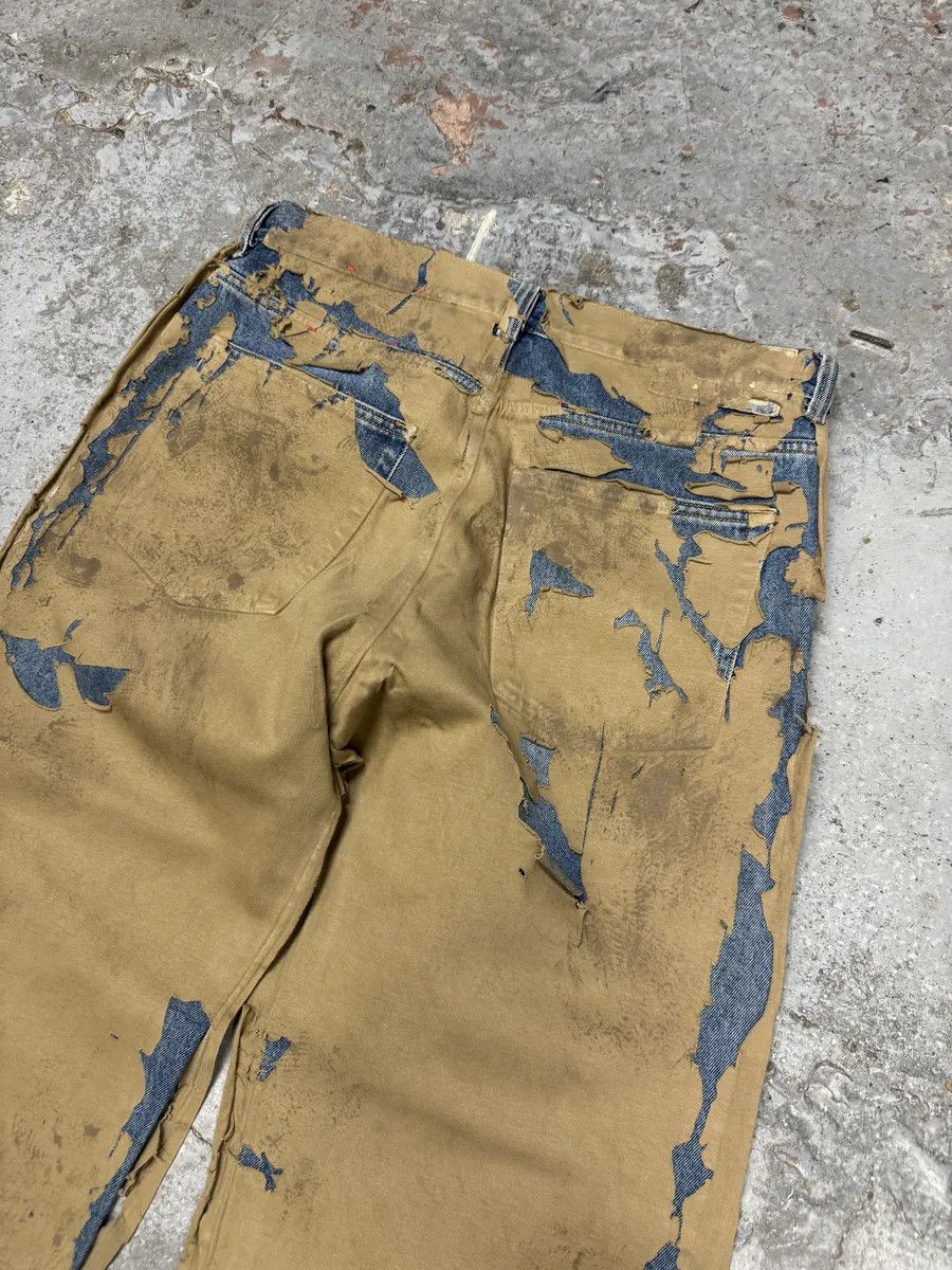 Diesel AW2010 Diesel Blue Beige Relief Contemporary Jeans Size US 33 - 6 Thumbnail