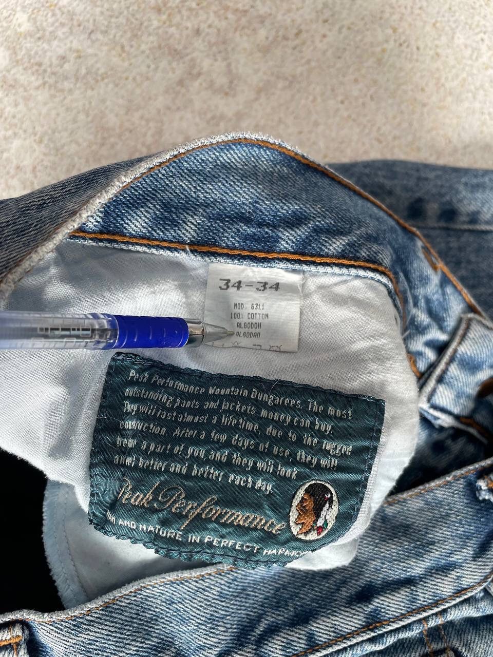 Peak Performance × Vintage Vintage Peak Performance Washed Blue Denim Baggy Pants Y2K Size US 34 / EU 50 - 9 Thumbnail