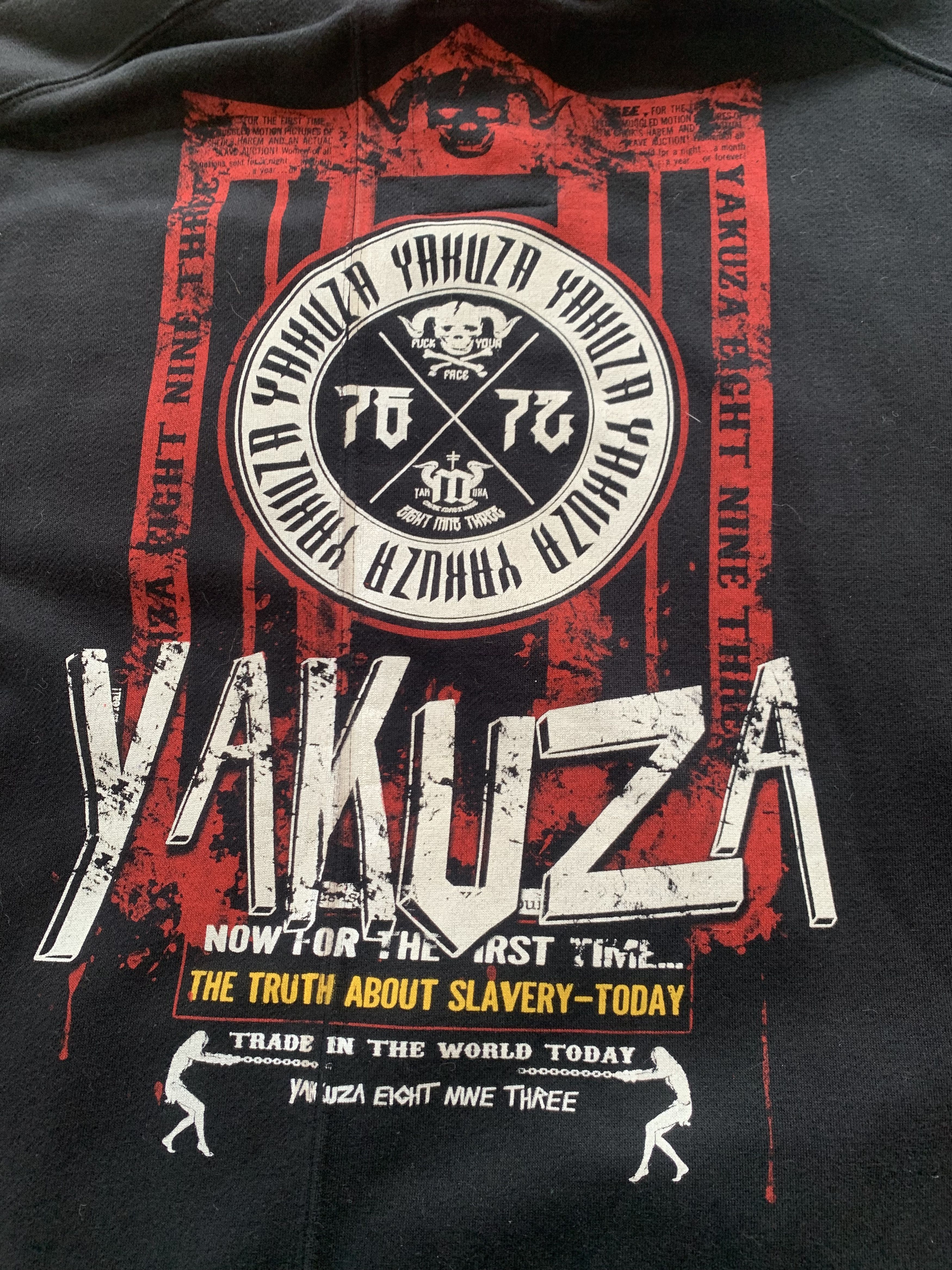 Japanese Brand Yakuza Vintage Black Printed Hoodie Size US XXL / EU 58 / 5 - 8 Thumbnail