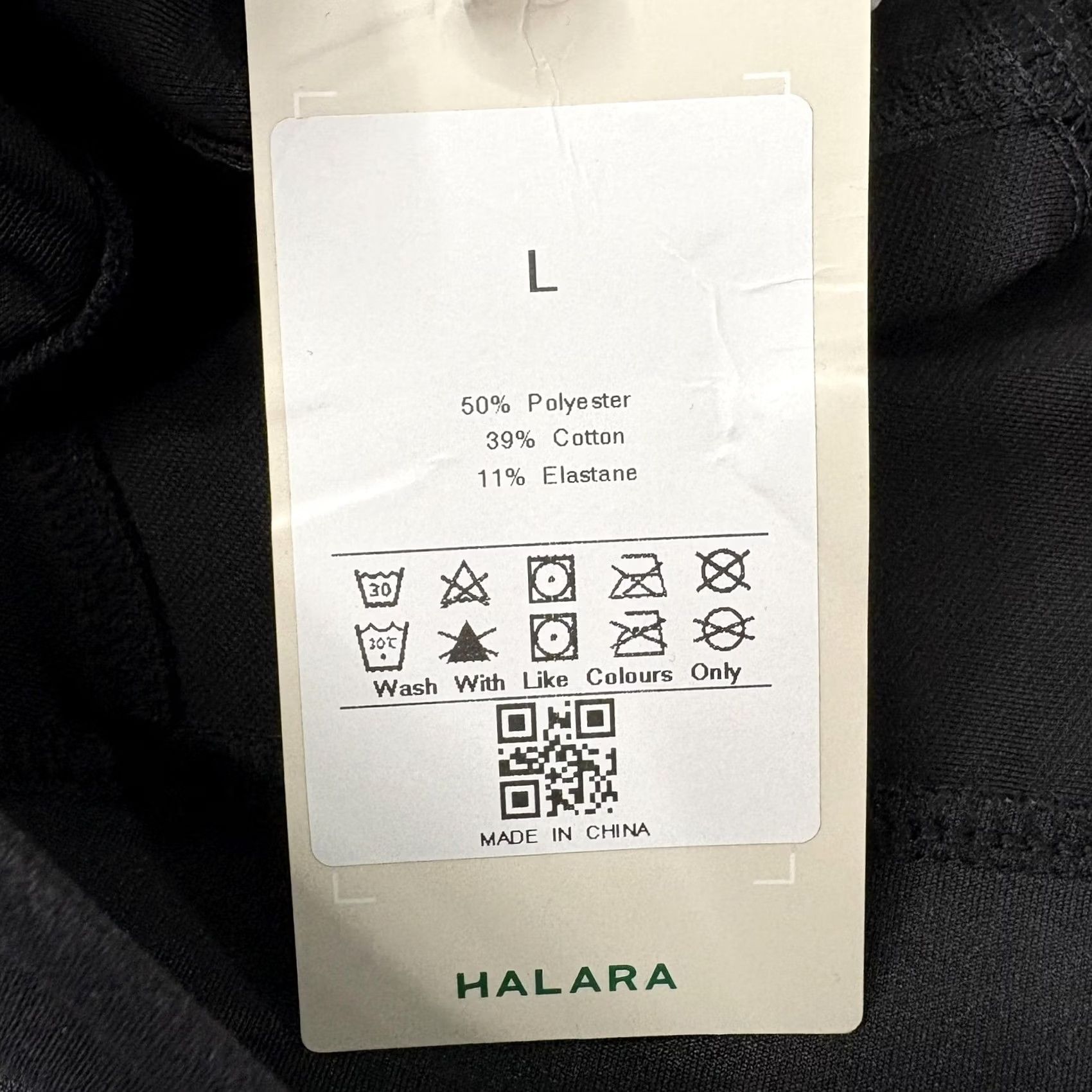 Vintage HALARA Leggings Womens L Black High Rise Twill Jegging Pockets NWT Size 36" / US 14 / IT 50 - 4 Thumbnail