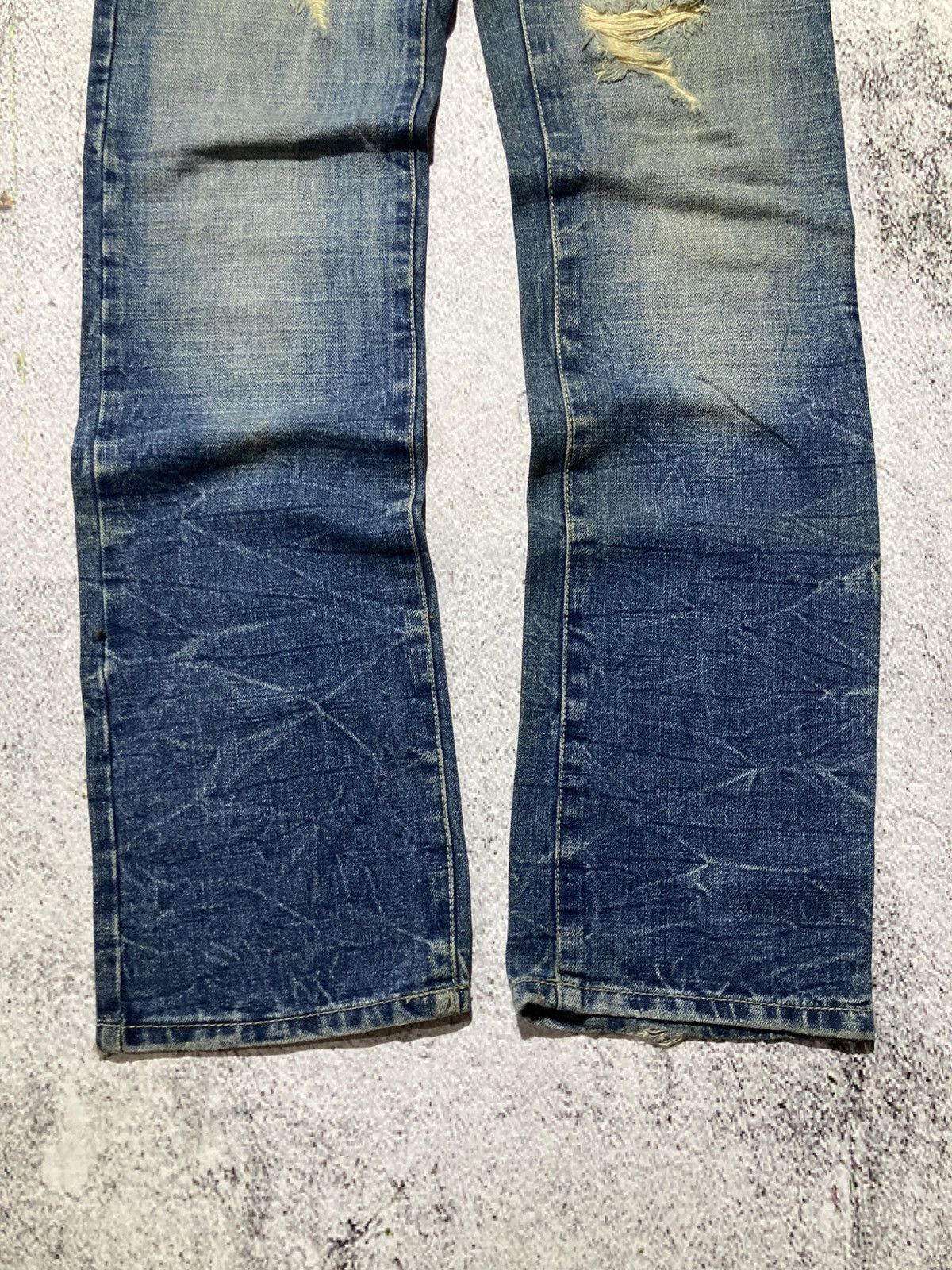 Japanese Brand 2000s Star R Distressed Ripped Lgb Punk Style Pants Jeans Size US 28 / EU 44 - 8 Thumbnail