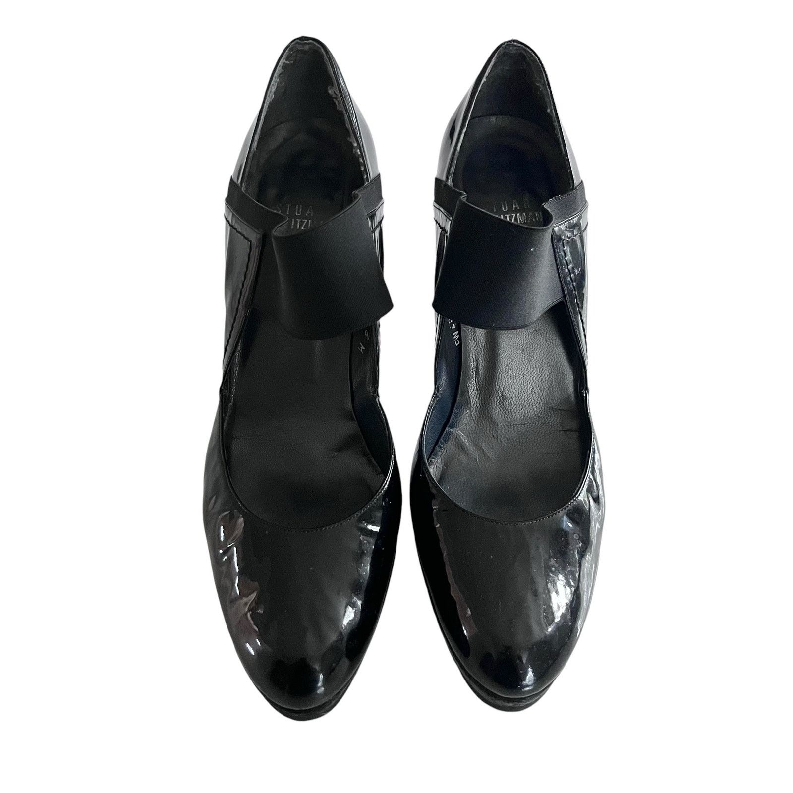Stuart Weitzman Stuart Weitzman Black Patent Leather Mary Jane Heeled Pumps Size US 8 / IT 38 - 3 Thumbnail