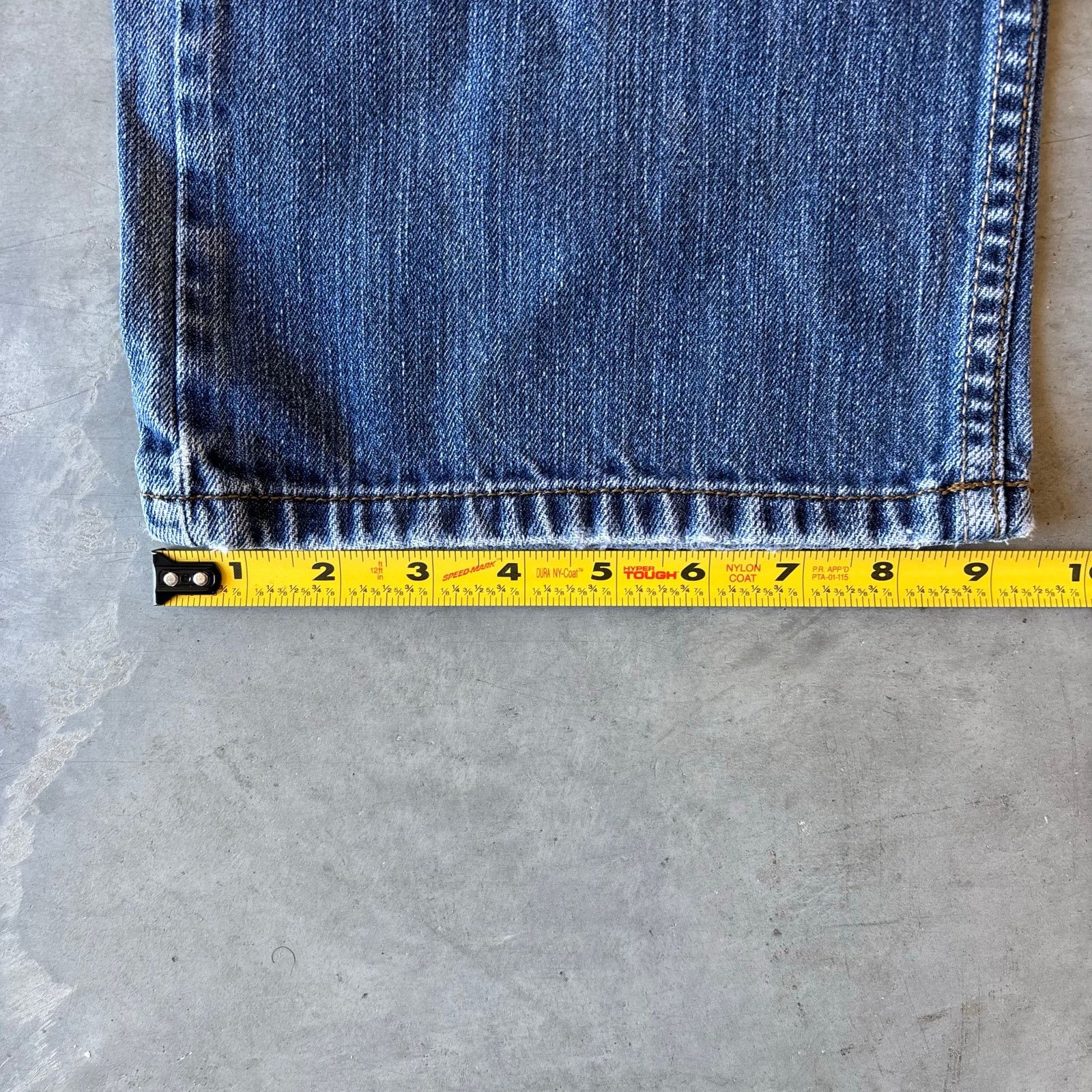 Vintage y2k faded washed distressed denim jeans Size US 36 / EU 52 - 3 Thumbnail