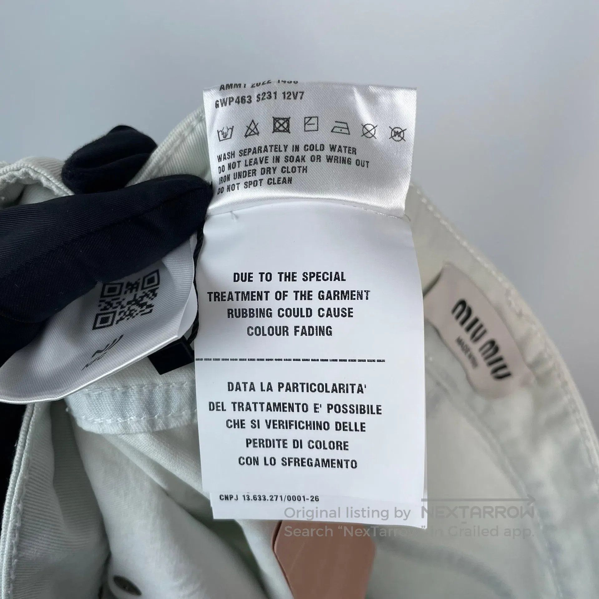Miu Miu Miu Miu Light Color Letter Logo Blue and White Thin Denim Size 26" / US 2 / IT 38 - 8 Thumbnail