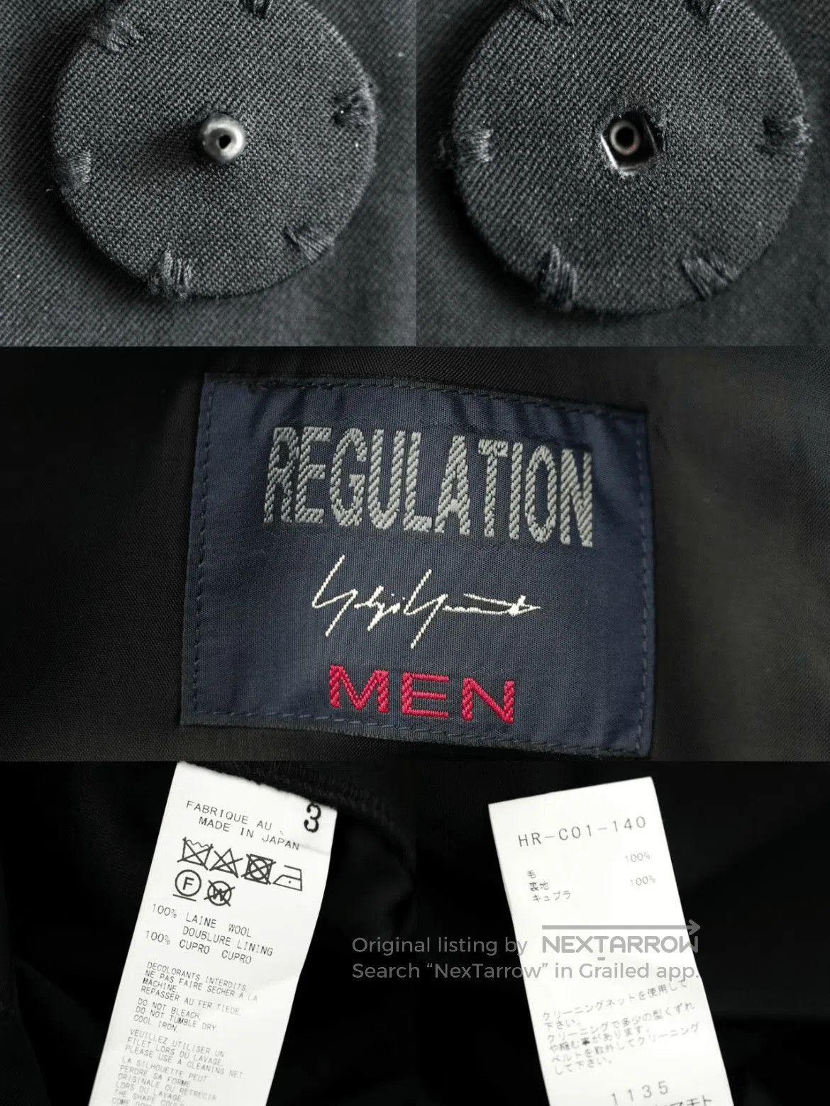 Yohji Yamamoto Sz 3 Yohji Yamamoto Pour Homme Regulation Boxer Trench Caot Size US L / EU 52-54 / 3 - 7 Thumbnail