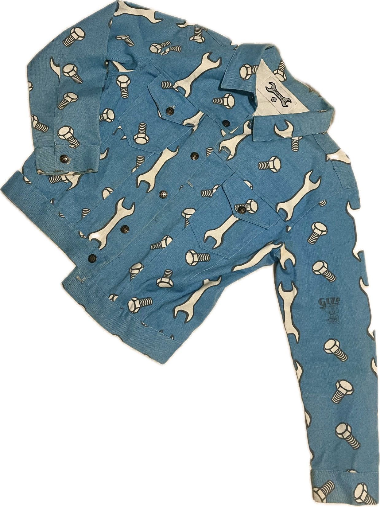 Joyrich Rare Joyrich x Giza Wrench & Bolt Print Denim jacket Size US L / EU 52-54 / 3 - 1 Thumbnail