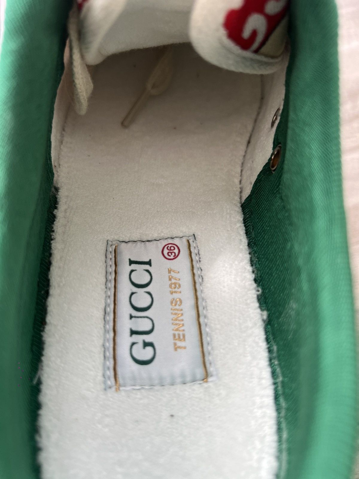 Gucci WORN ONCE Gucci 1977 GG Apple Print Size 5.5 Women’s (EU 36) Size US 5.5 / IT 35.5 - 8 Thumbnail