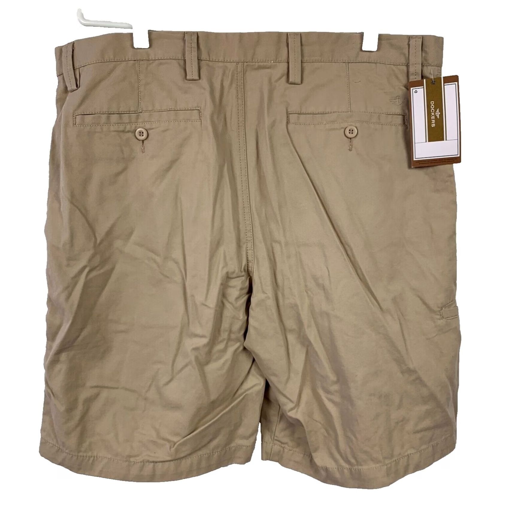 Dockers DOCKERS Khaki Men's Shorts Cargo 38 NWT Regular 100% Cotton Front Flat Zip 9" Inseam Mens Size US 38 / EU 54 - 3 Thumbnail