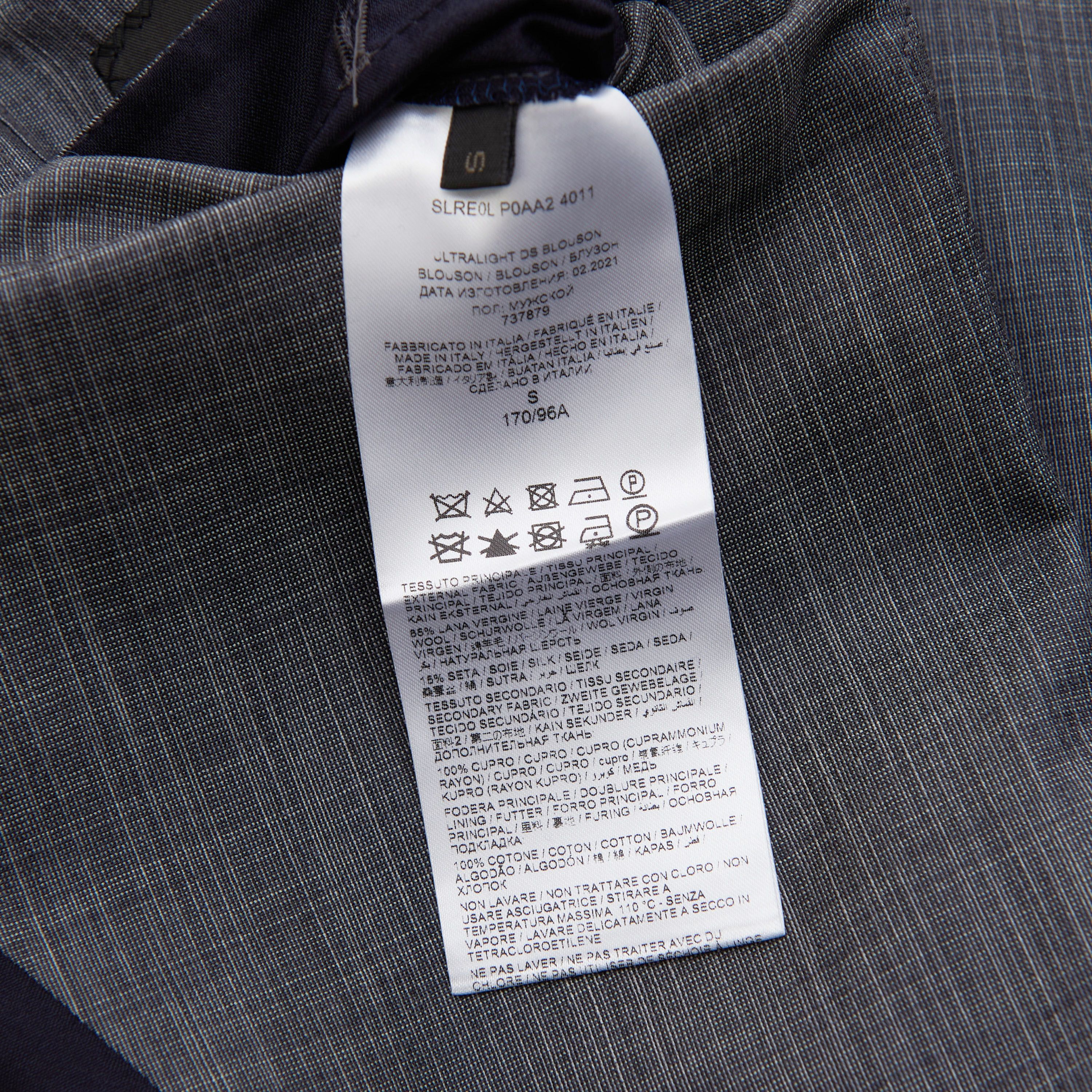 Brioni Ultralight Blouson Jacket In Navy Blue Virgin Wool & Silk Size US S / EU 44-46 / 1 - 12 Thumbnail