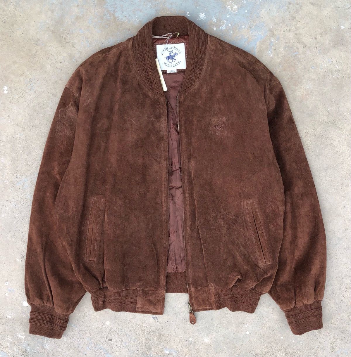 Beverly Hills Polo Club Vintage Beverly Hills Polo Club Suede Leather Bomber Jacket Size US L / EU 52-54 / 3 - 1 Thumbnail