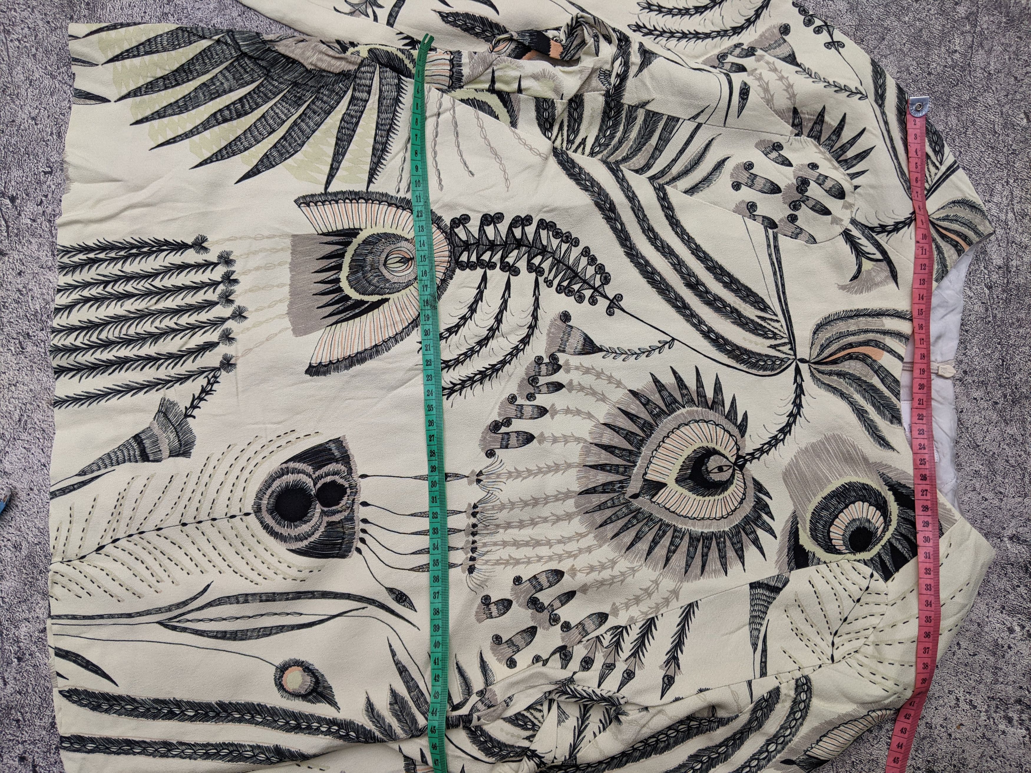 Dries Van Noten Viscose Peacock Feather Print Size S / US 4 / IT 40 - 8 Thumbnail