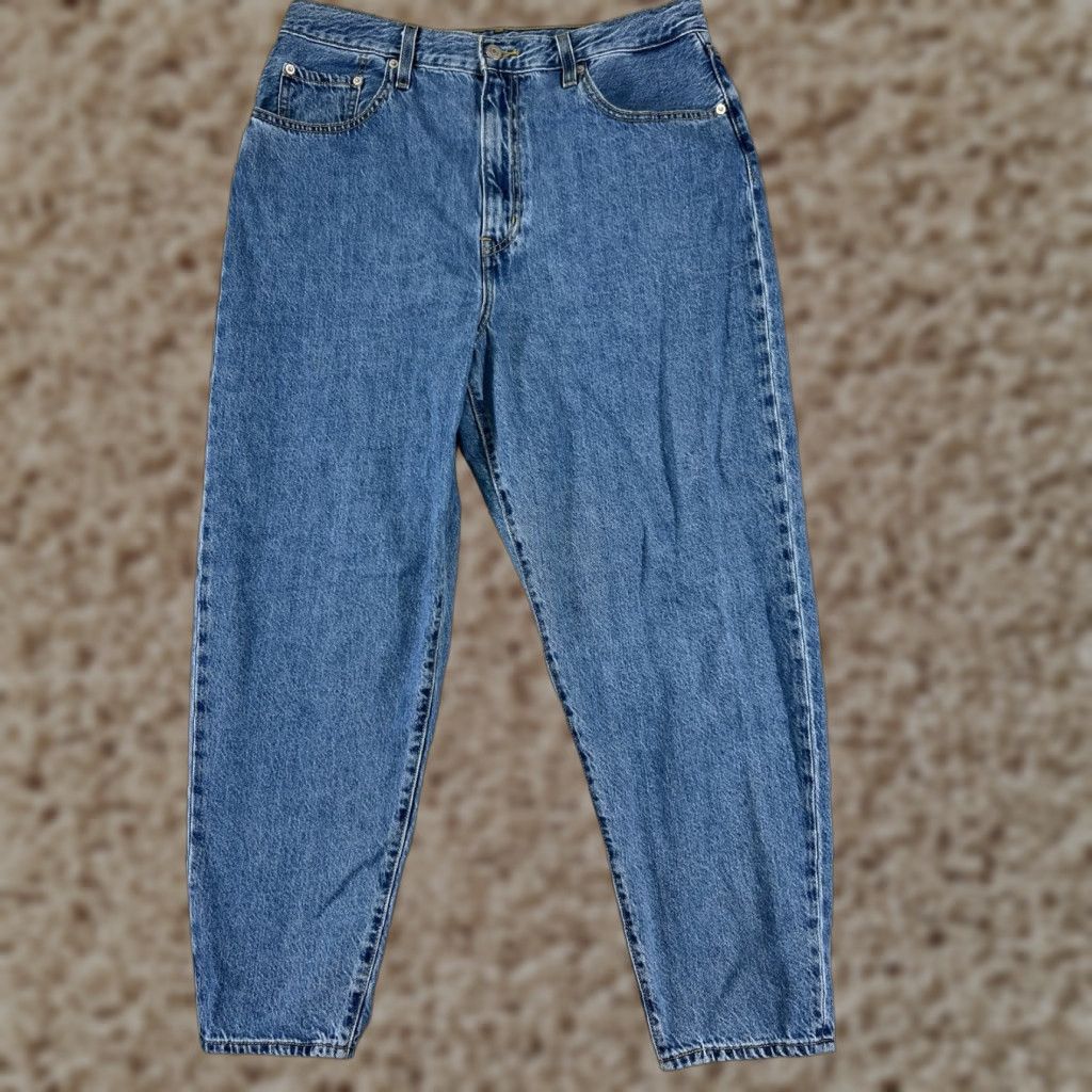 Levi's Levi's Jeans Womens 32 Blue Denim Wide-Leg High Rise Stretch Distressed Regular 5-Pocket Denim Pants Vintage No (if needed) Size 24" / US 00 / IT 34 - 1 Thumbnail