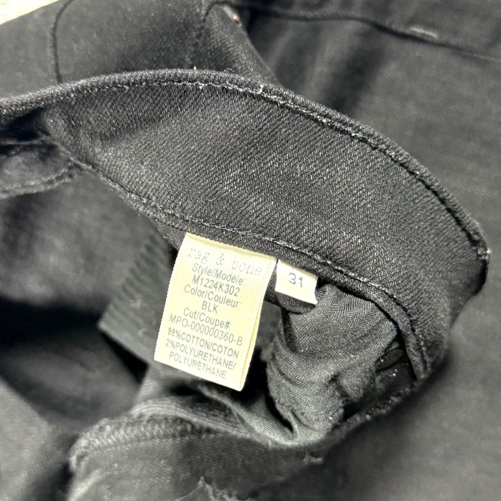 Rag & Bone Rag & Bone Jeans Fit 1 Extra Slim Mens 31x30 Black Button Fly Made in USA Size US 31 - 6 Thumbnail