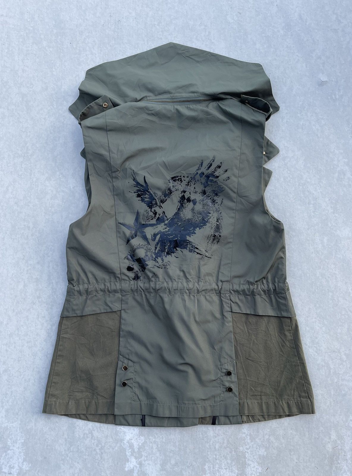 Costume National 🔥 COSTUME NATIONAL ITALY OG EMBROIDERED UTILITY VEST JACKET Size S / US 4 / IT 40 - 6 Thumbnail