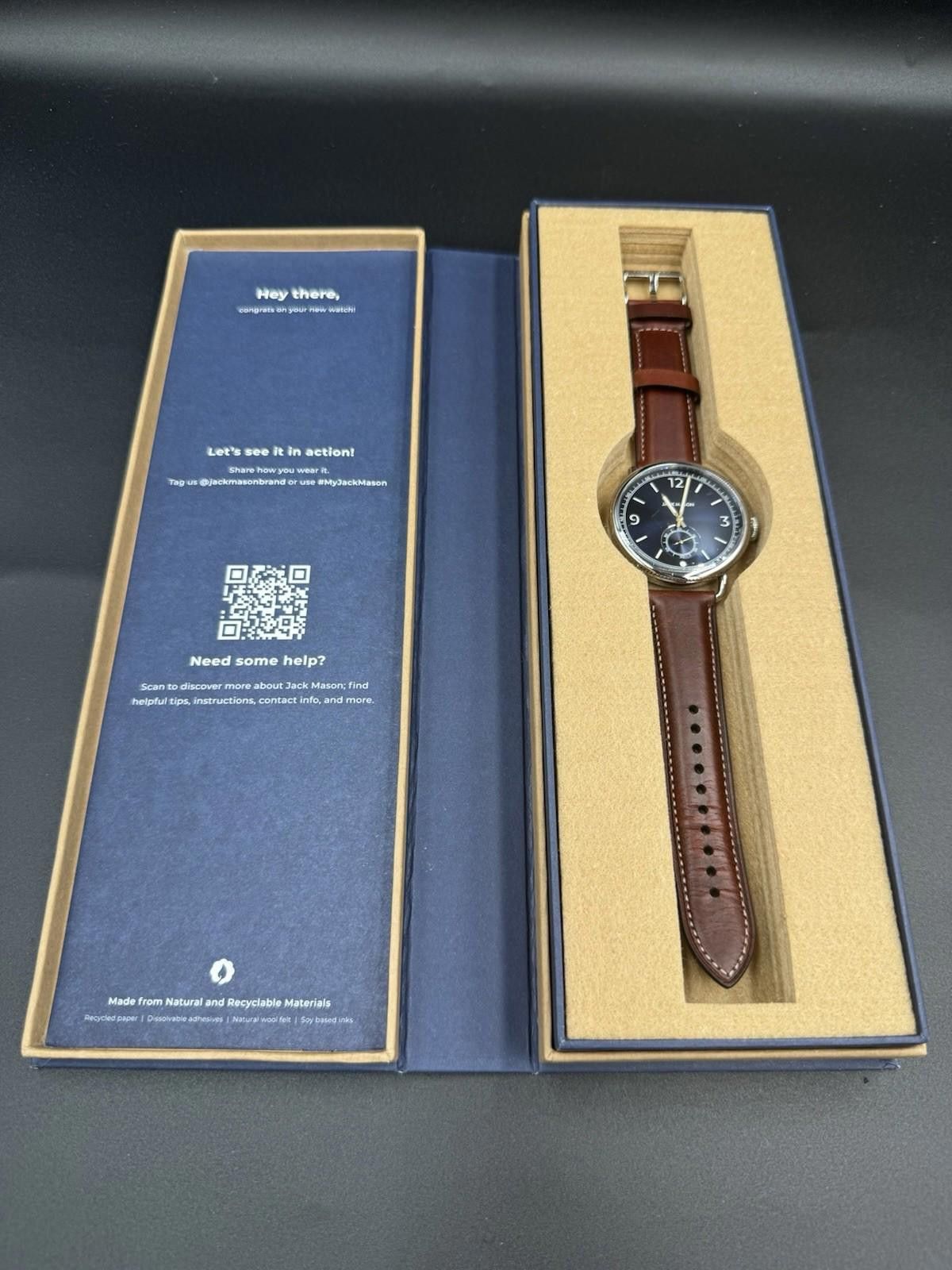 Other Jack Mason JM-A601-003 Avigator 3 Hand - 45mm Warm Grey Dial Size ONE SIZE - 5 Thumbnail