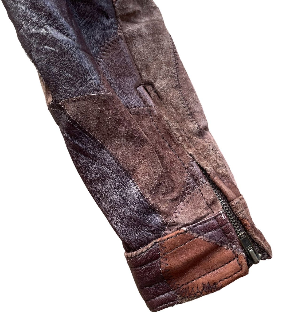 Leather Vintage ASW Patchwork Pigskin Leather Jacket Size M / US 6-8 / IT 42-44 - 9 Thumbnail