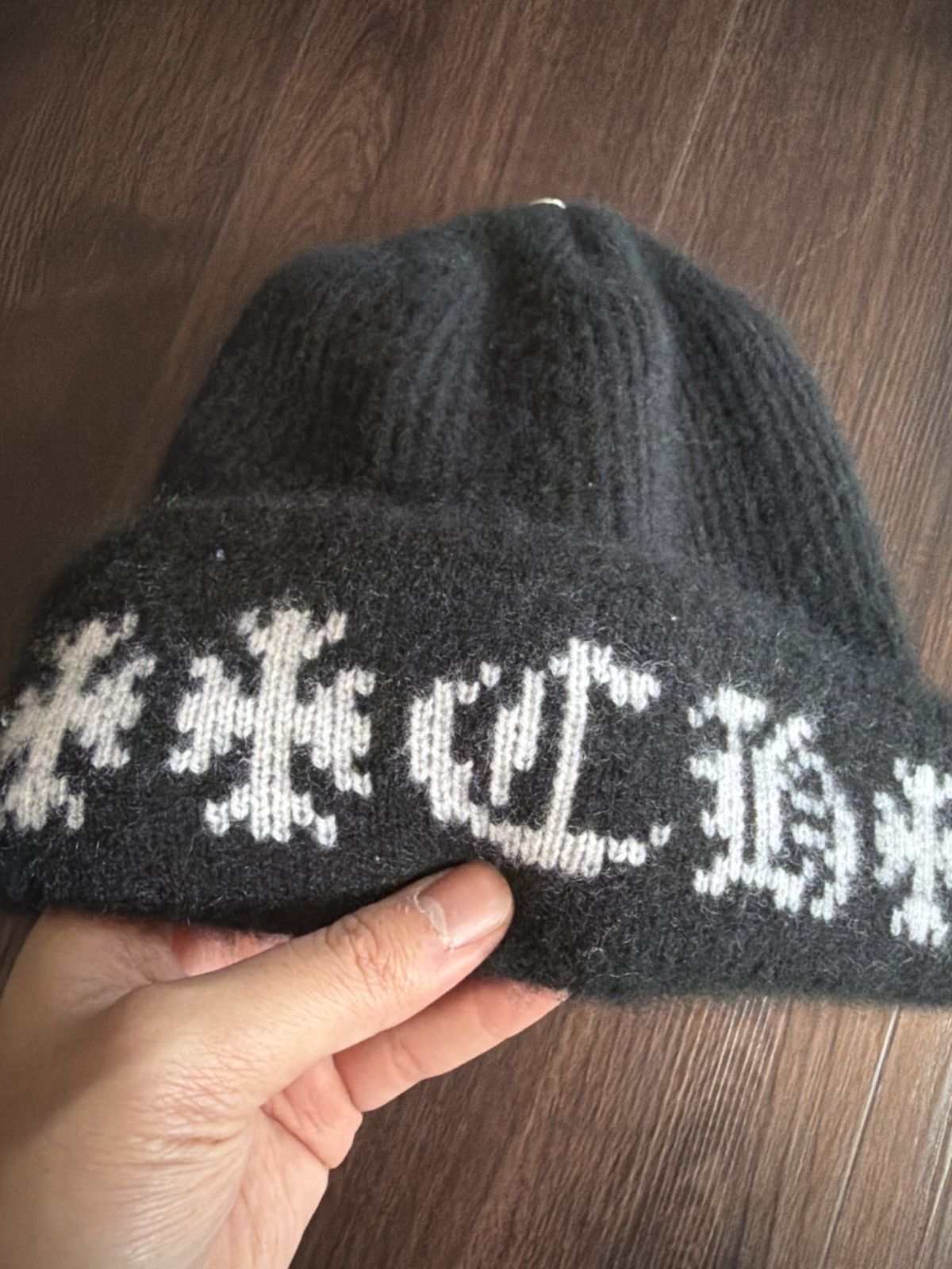 Chrome Hearts Chrome Cashmere Big Daddy Beanie Size ONE SIZE - 2 Thumbnail