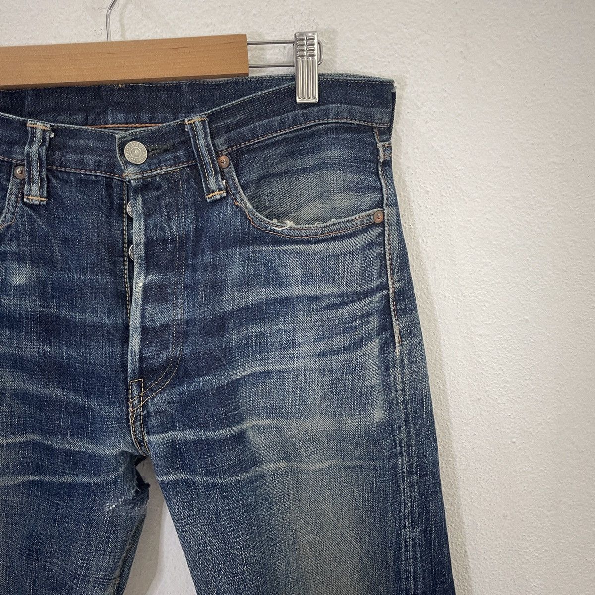 Full Count & Co. Vintage Full Count Redline Selvedge Denim Jeans Size US 30 / EU 46 - 2 Thumbnail