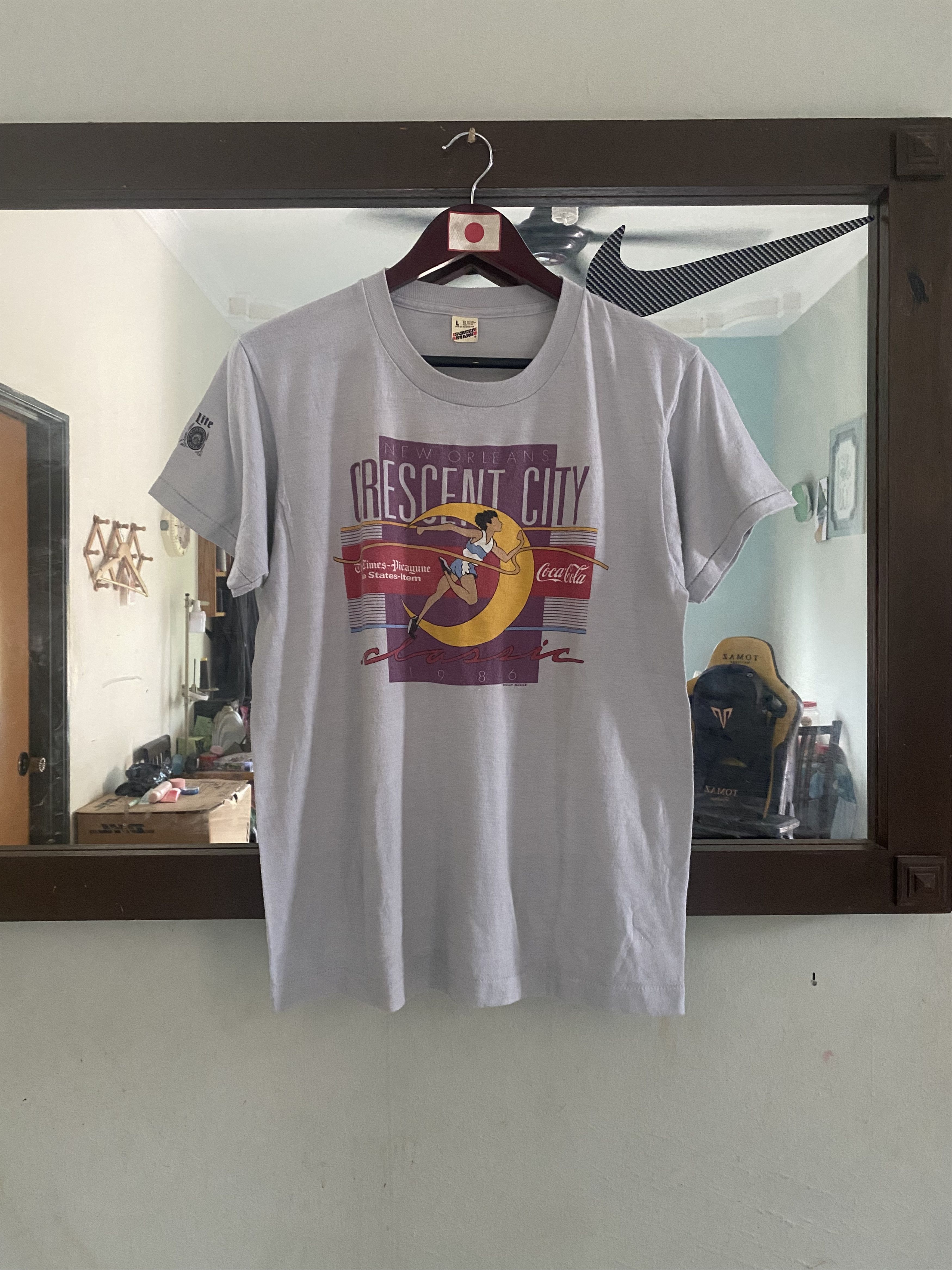 Vintage 80s Marathon Rece Coca Cola Tshirt Size US L / EU 52-54 / 3 - 1 Thumbnail