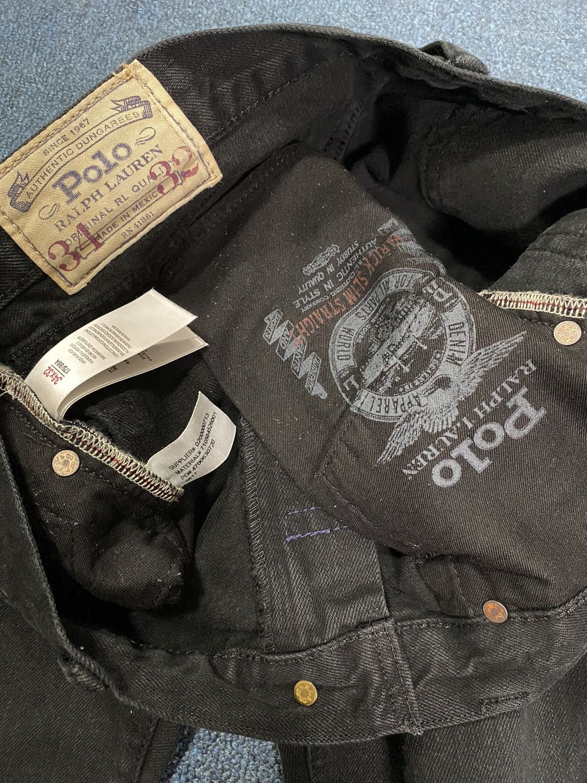 Polo Ralph Lauren Polo Ralph Lauren - Black Denim Jeans Size US 36 / EU 52 - 6 Thumbnail