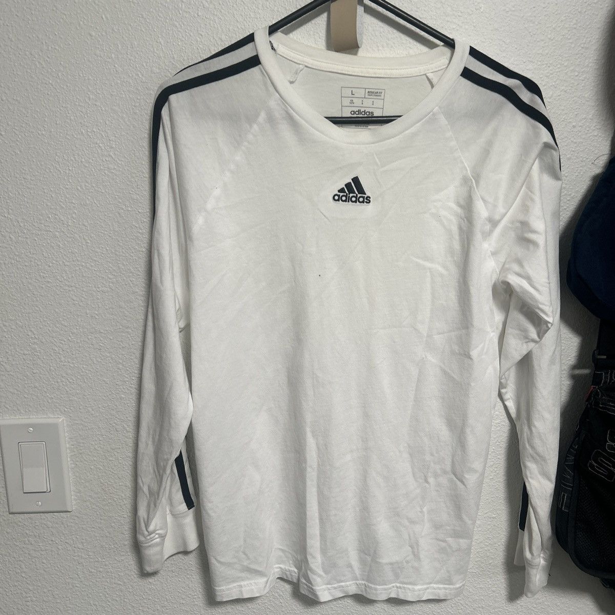 Adidas Adidas white long sleeve t-shirt size L Size L / US 10 / IT 46 - 1 Thumbnail