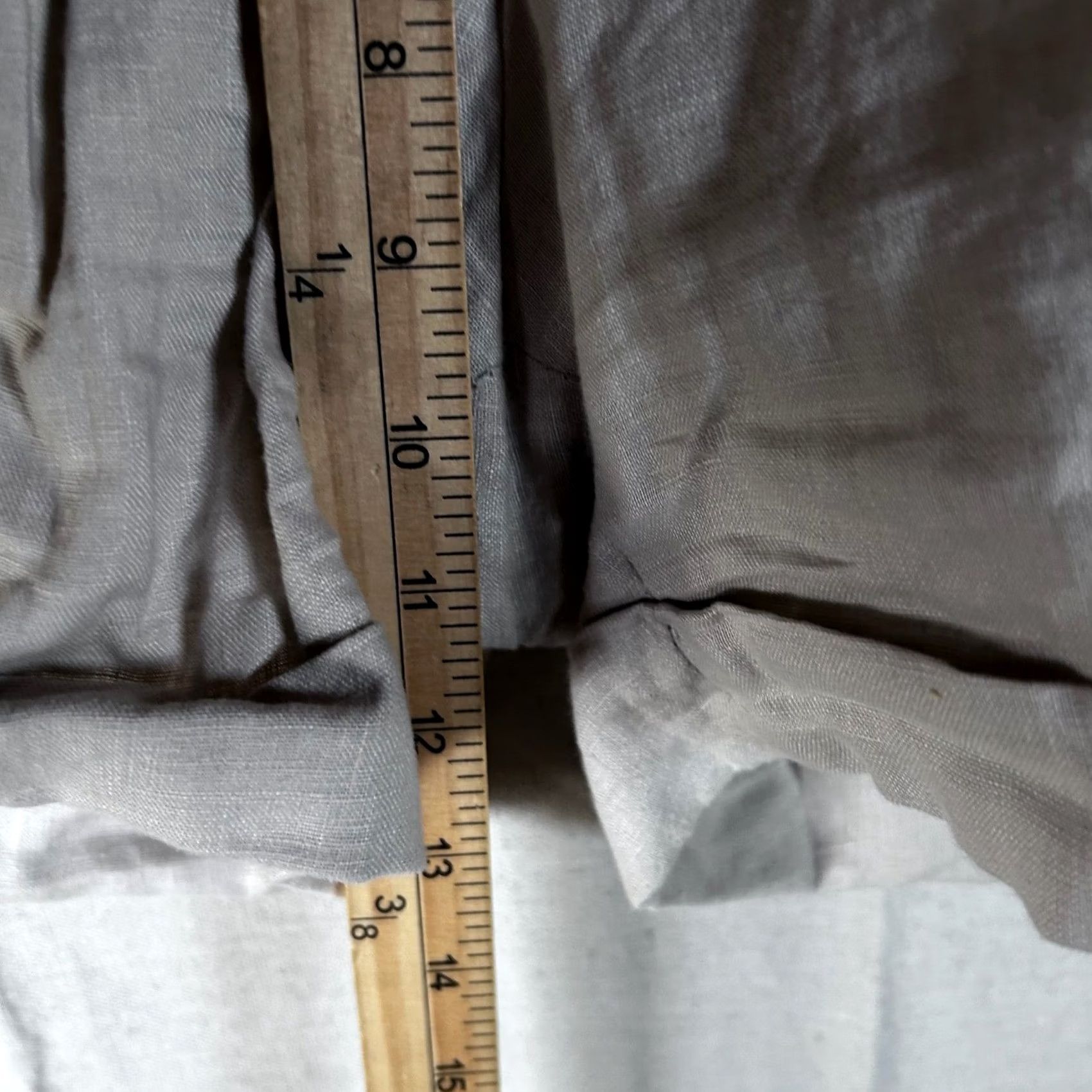 Vintage Grace Petite Tan Beige 100% Linen Pleated Exposed Zipper Cuffed Shorts Size 8P Size 30" / US 8 / IT 44 - 5 Thumbnail