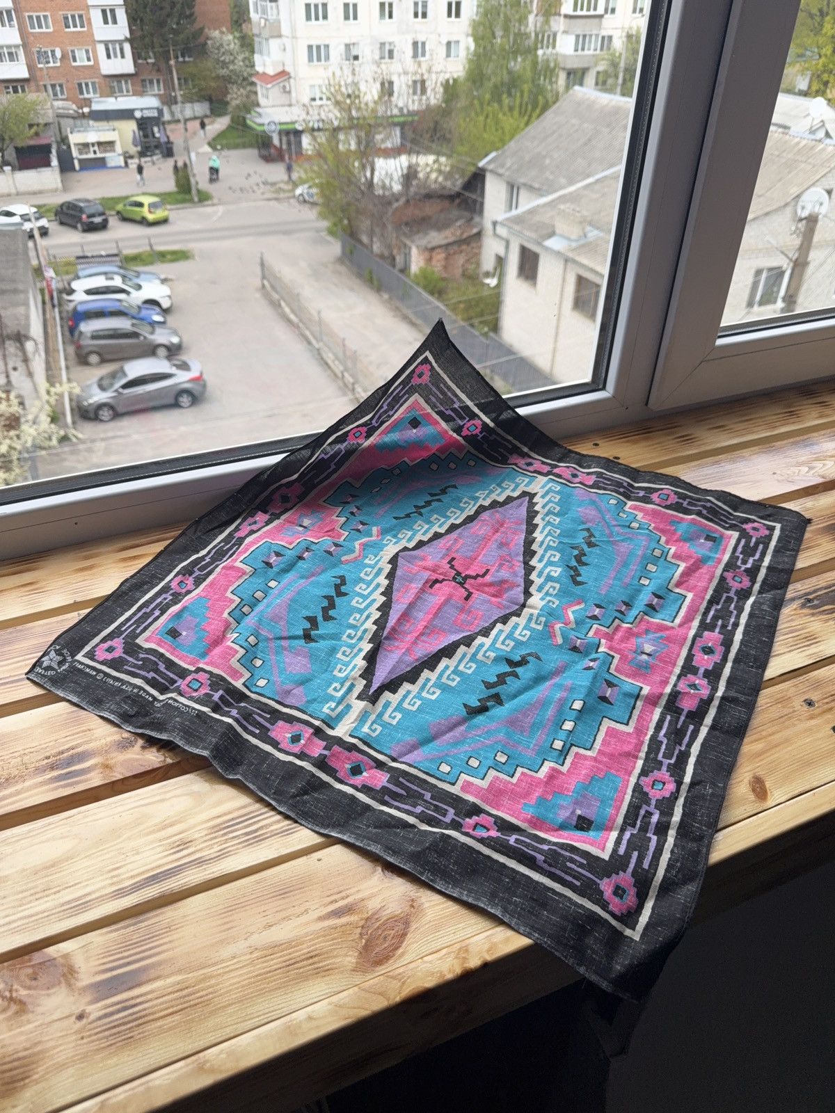Vintage Vintage 90s Made in USA Bandana Wamcraft Tribal Aztec Scarf Size ONE SIZE - 5 Thumbnail