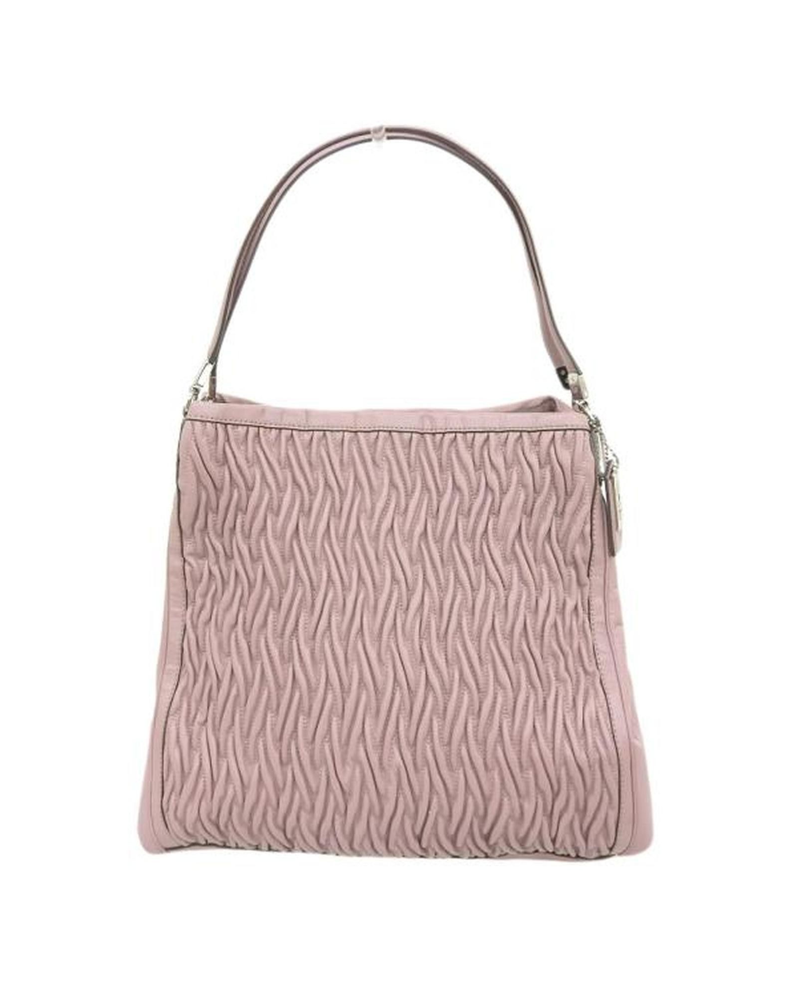 image of Coach Leather Tote Bag In Ab Condition in Pink, Women's
