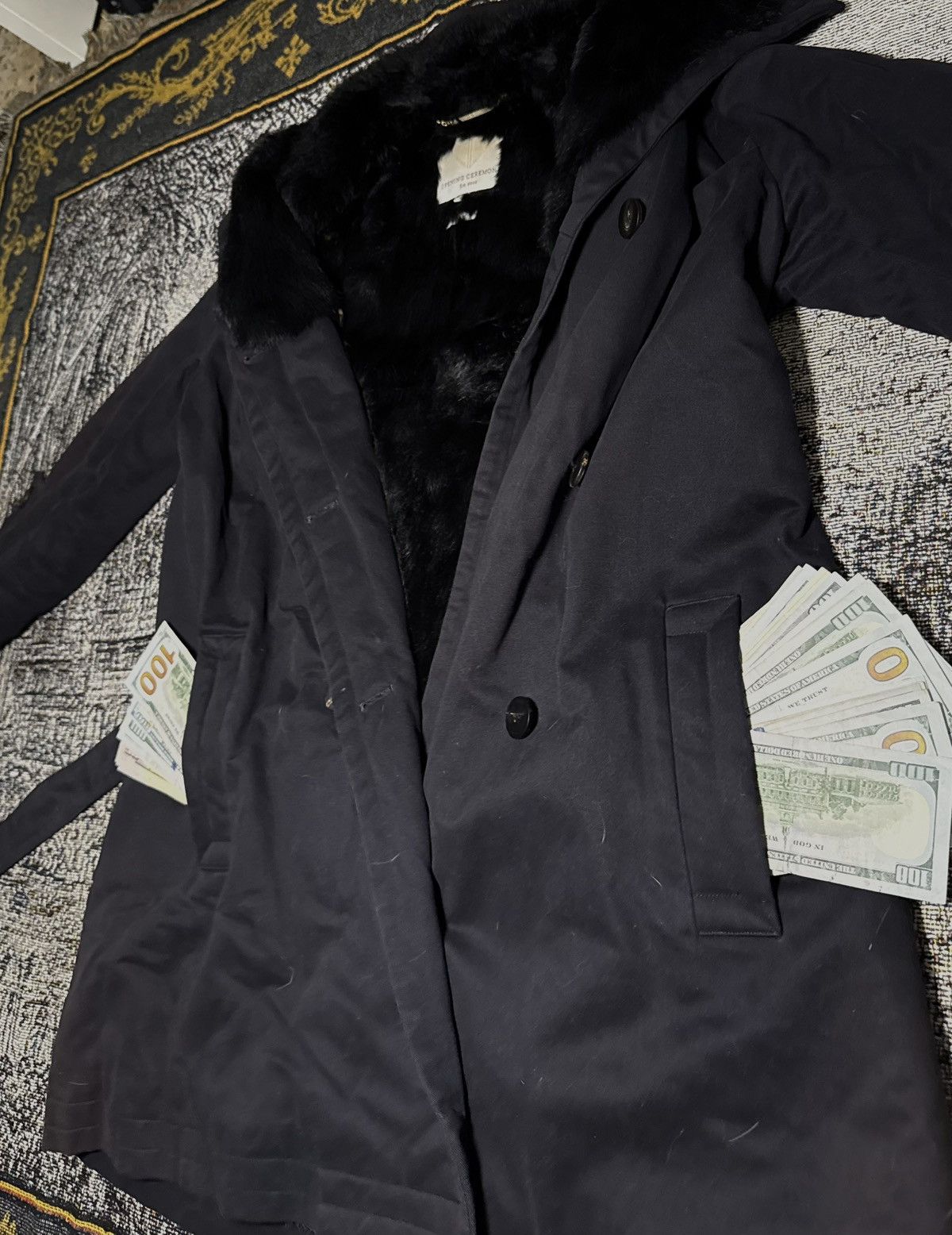 Opening Ceremony “Opening ceremony” Black vintage trenchcoat Size US L / EU 52-54 / 3 - 6 Thumbnail