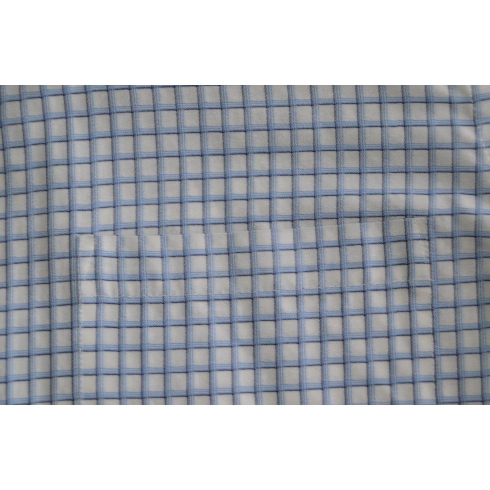Chaps Chaps Slim Fit Shirt 16 Blue Check Cotton Blend Dress Shirt Long Sleeve Button Collared 34/35 Mens Size US L / EU 52-54 / 3 - 3 Thumbnail