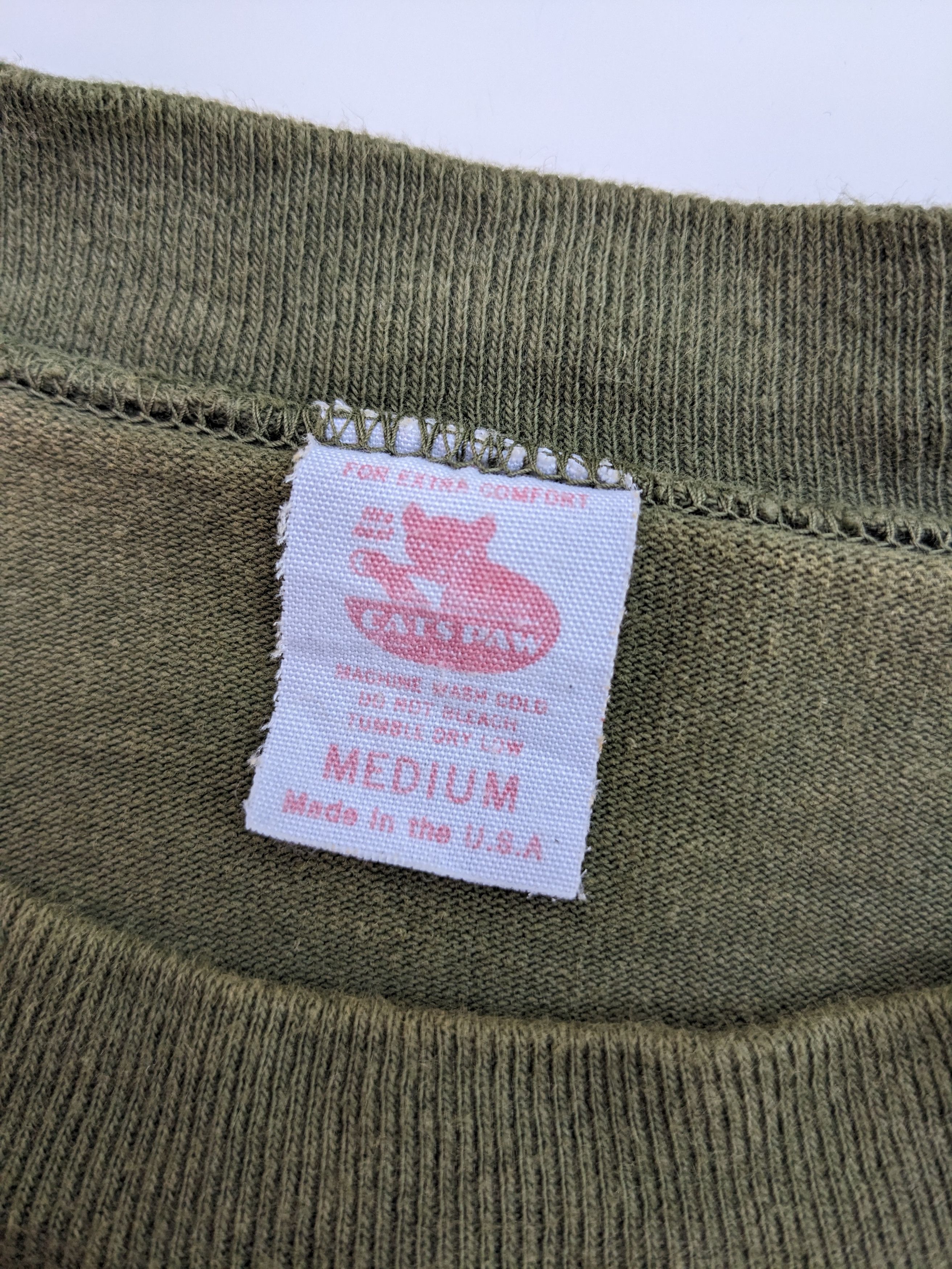 CAT'S PAW × Sugar Cane × Vintage Vintage 90s Cat's Paw plain pocket tee Size US M / EU 48-50 / 2 - 3 Thumbnail