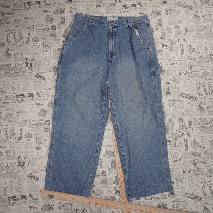 American Eagle Outfitters 33x34 - Vintage Y2K American Eagle 2000s carpenter pants Size US 33 - 4 Thumbnail