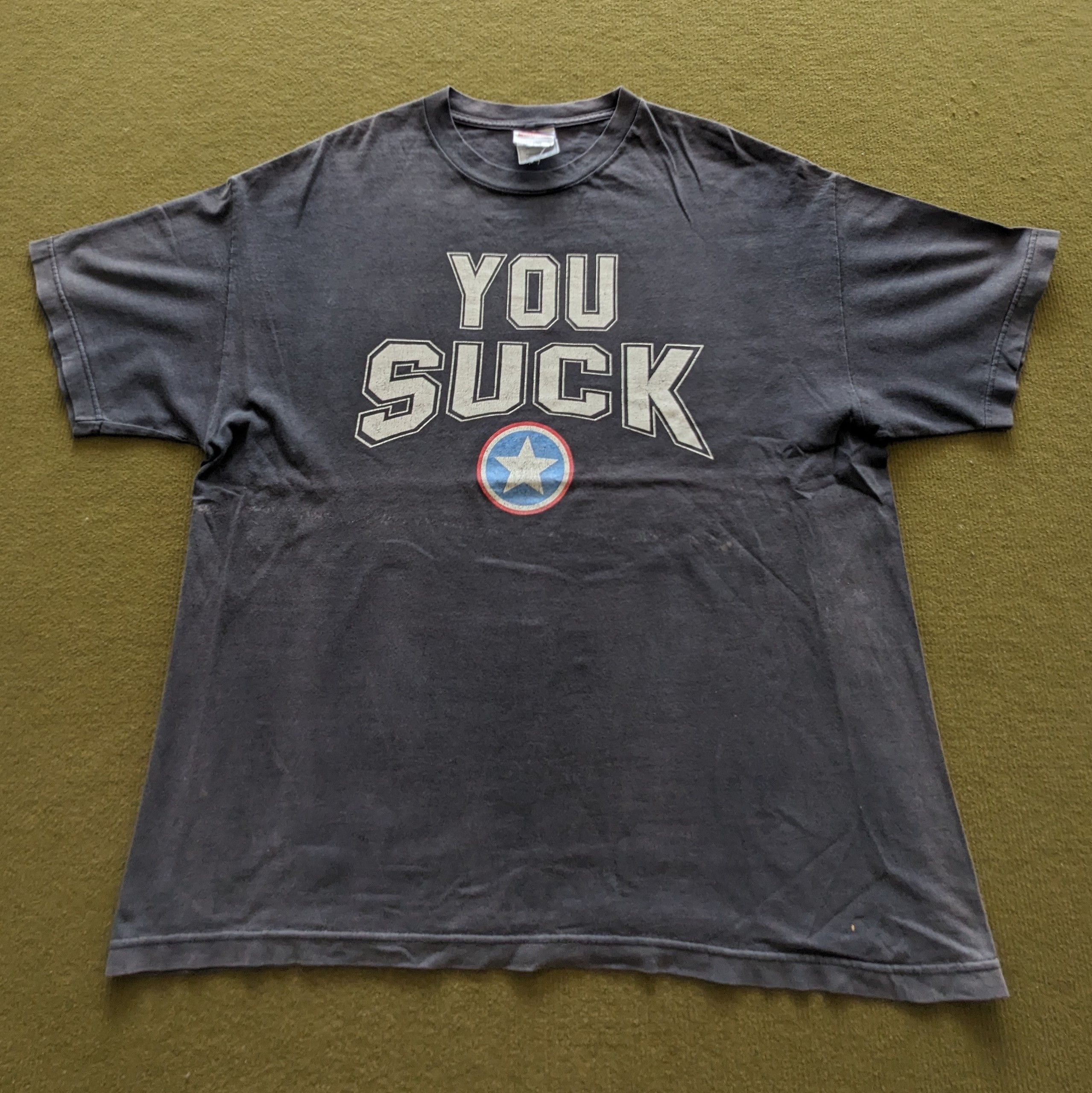 Other Vintage KURT ANGLE You Suck T-shirt Size US XL / EU 56 / 4 - 3 Thumbnail