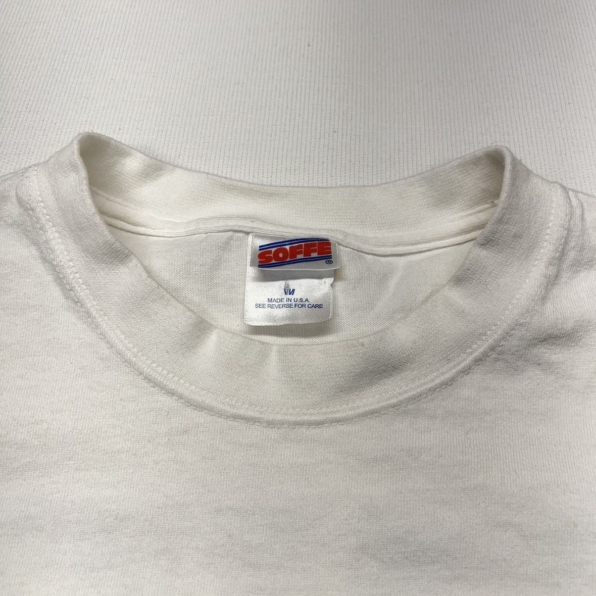 Vintage Navy Tee Shirt White Double Sided Reflective Logo Military Size US M / EU 48-50 / 2 - 3 Thumbnail
