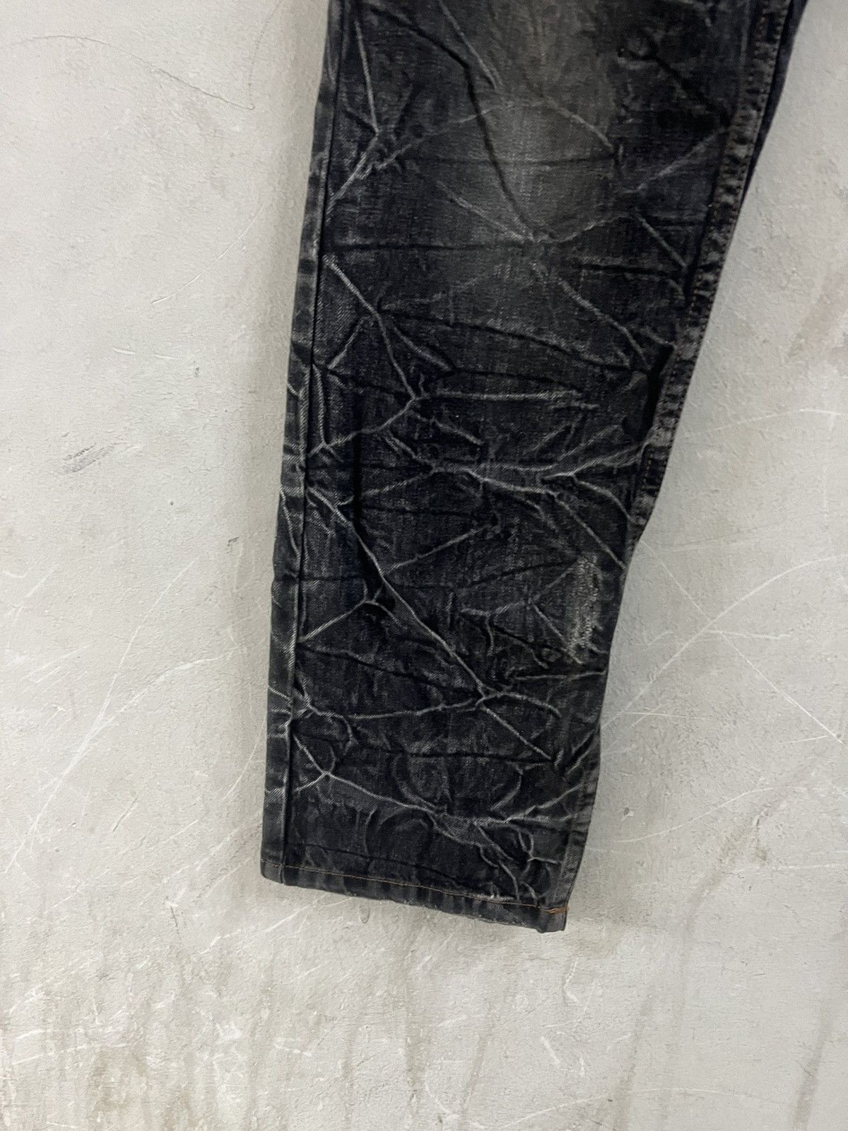 4GSELLER × Japanese Brand THRASHED JAPANESE BRAND NYLAUS DISTRESSED DENIM PANT Size US 30 / EU 46 - 6 Thumbnail