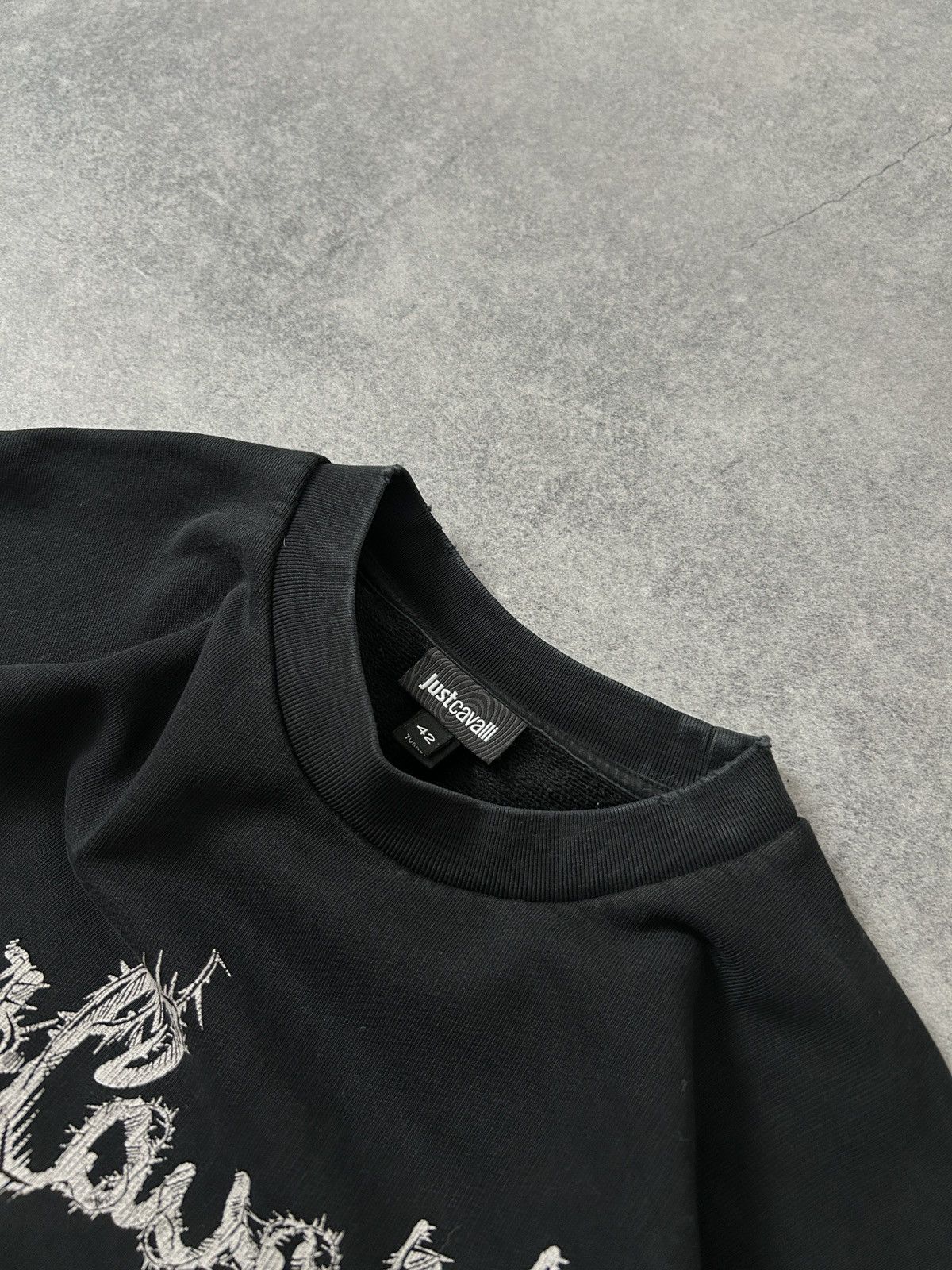 Just Cavalli × Vintage Vintage Just Cavali Big logo distressed sweatshirt Size US S / EU 44-46 / 1 - 4 Thumbnail