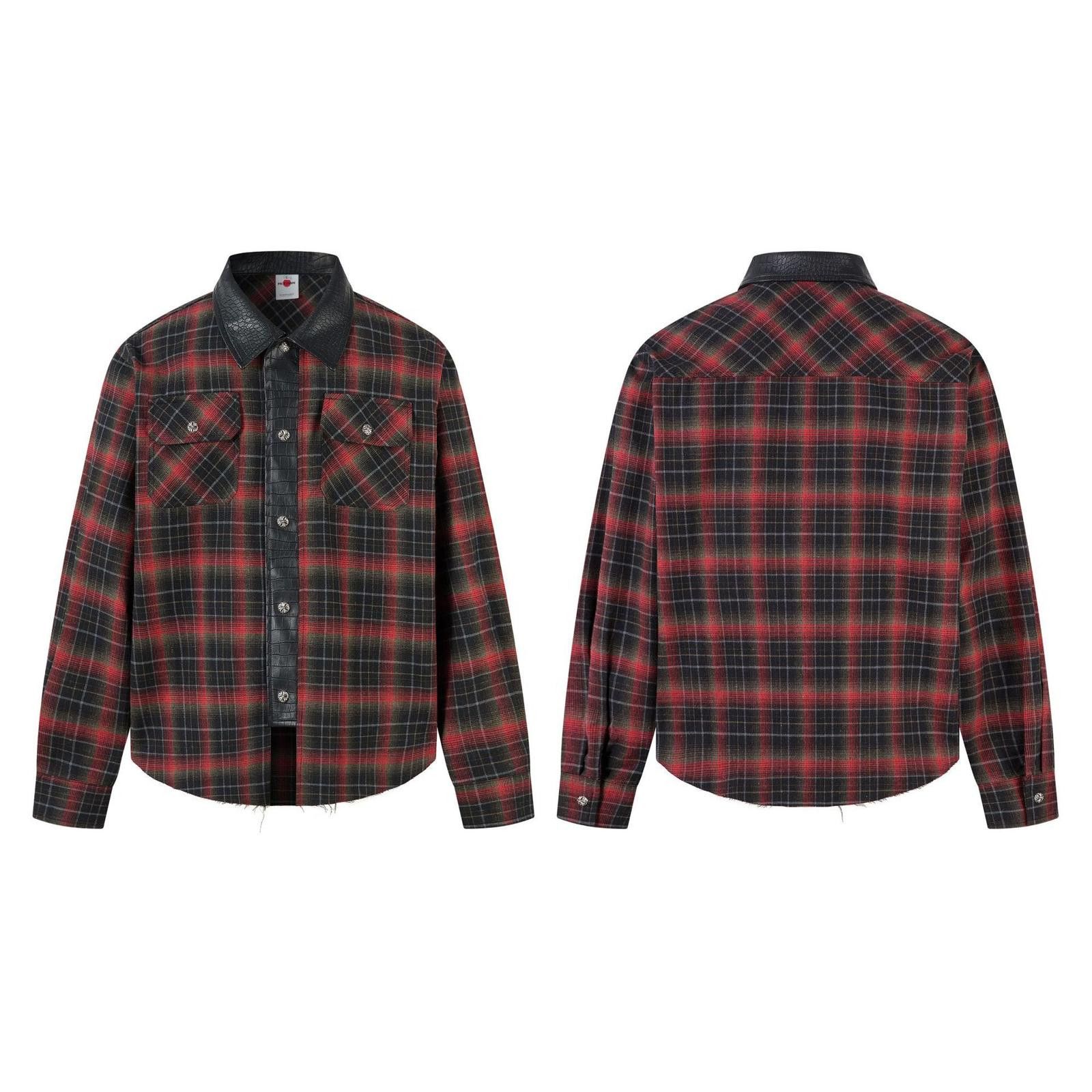 Other Plaid Contrast-Splice Long-Sleeve Shirt Size US M / EU 48-50 / 2 - 5 Thumbnail