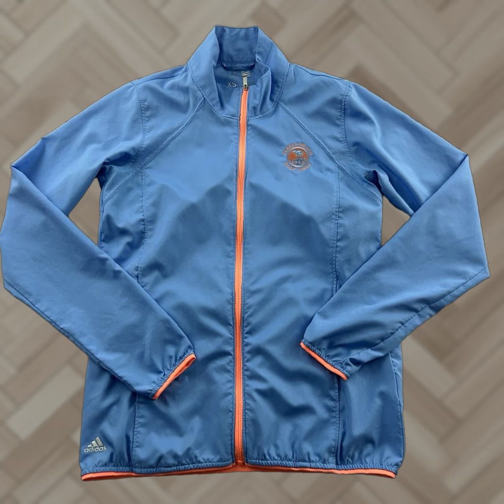 Adidas Adidas Pebble Beach Full Zip Lightweight Windbreaker Golf Jacket Women's XS Blue Size XS / US 0-2 / IT 36-38 - 1 Thumbnail