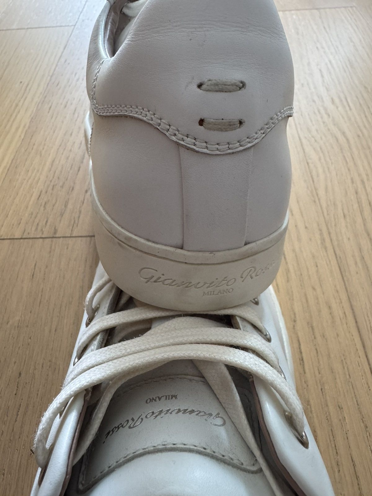 Gianvito Rossi White leather sneakers Size US 7 / EU 40 - 4 Thumbnail