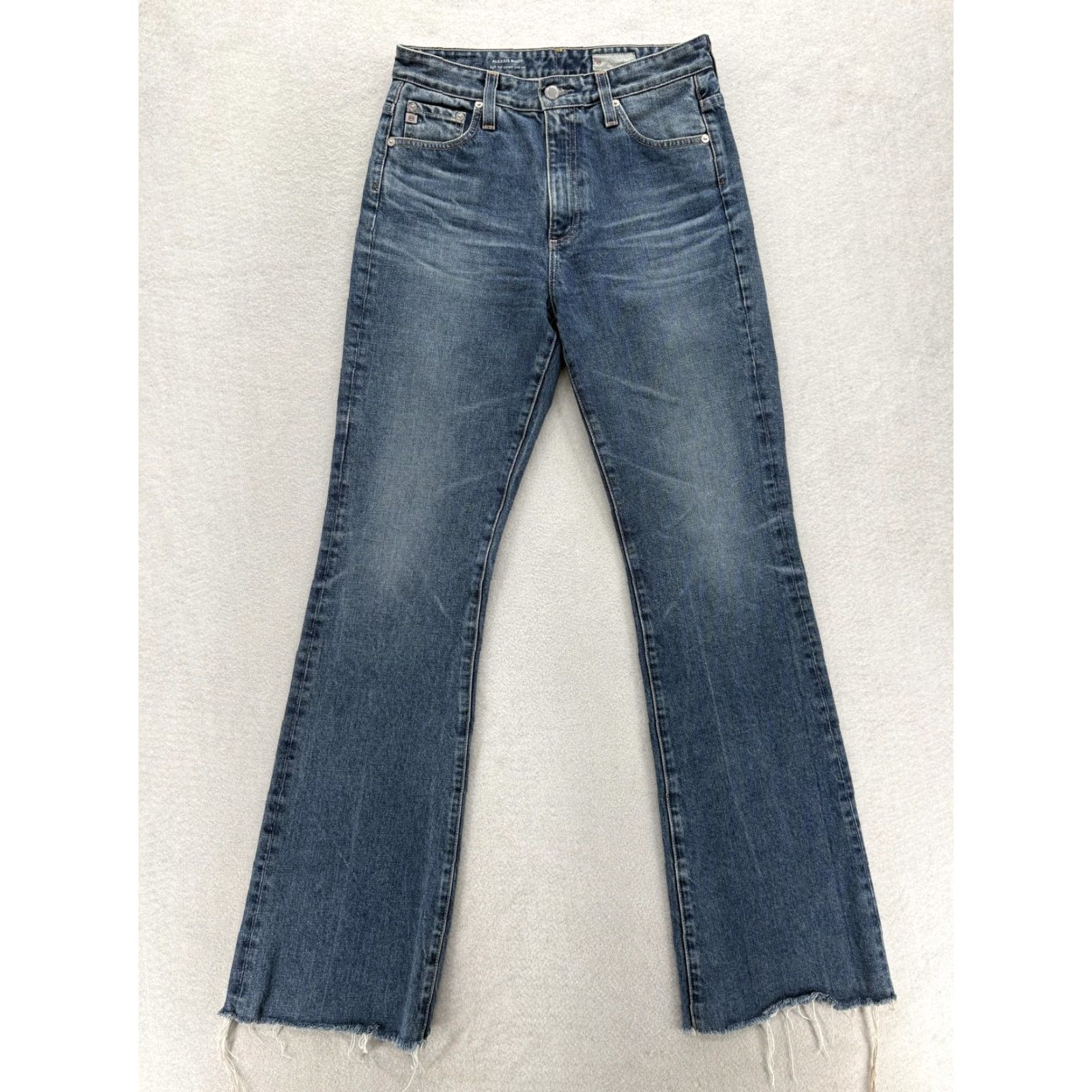 Vintage AG Adriano Goldschmied Jeans Womens High Rise Bootcut 28 Blue 5-Pocket Distressed Stretch Denim Length 33in Vintage? No Size 28" / US 6 / IT 42 - 2 Thumbnail