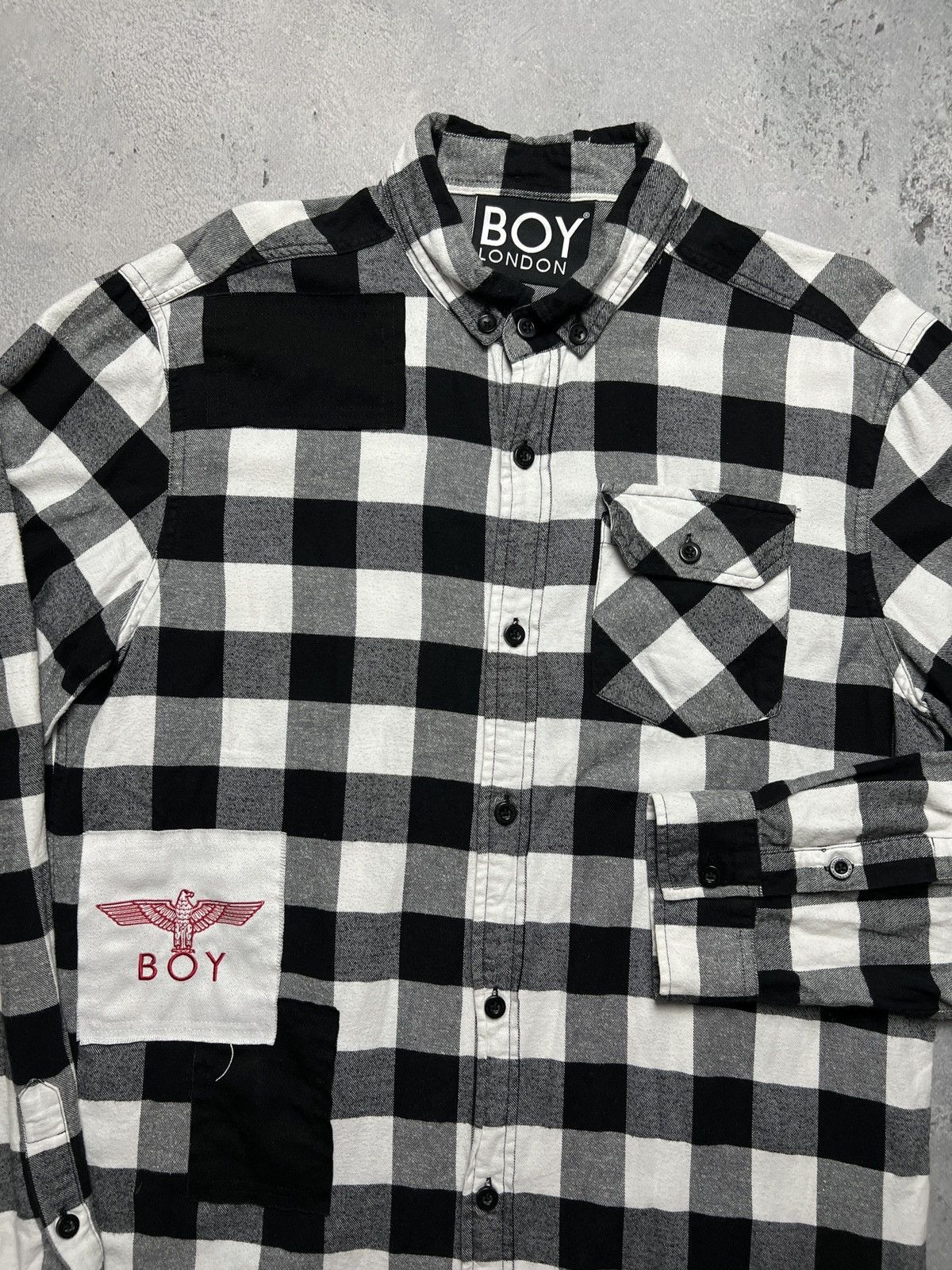 Boy London Boy London Big Logo Embroidery 1976 Checked Flannel USA y2k Size US XL / EU 56 / 4 - 12 Thumbnail