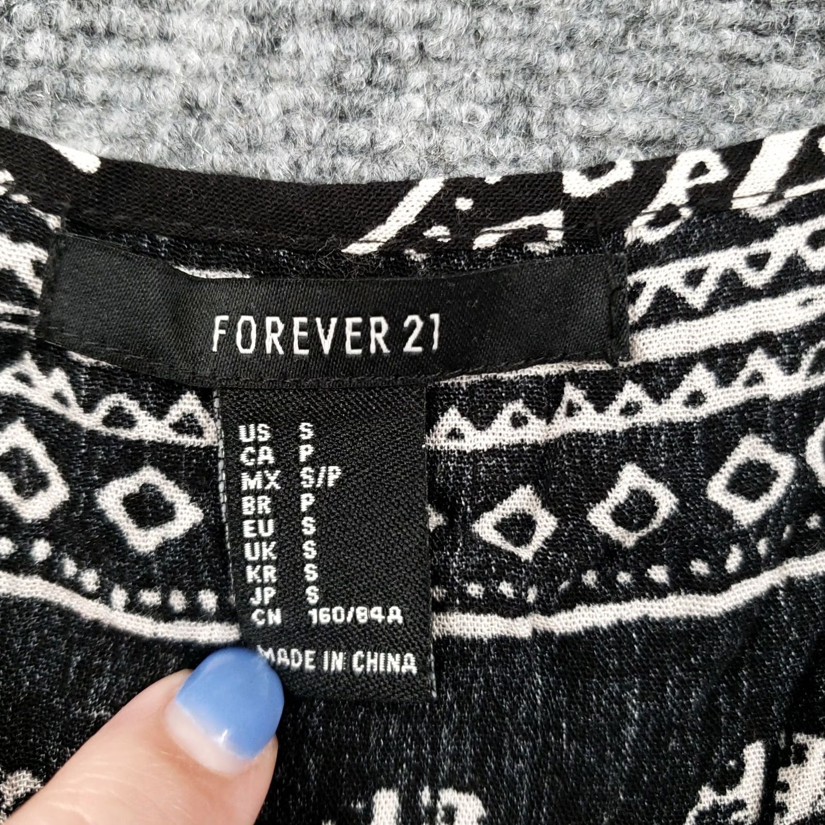 Forever 21 FOREVER 21 Womens Dress S Small Black Mini A Line Aztec Print Sleeveless Boho Size S / US 4 / IT 40 - 4 Thumbnail