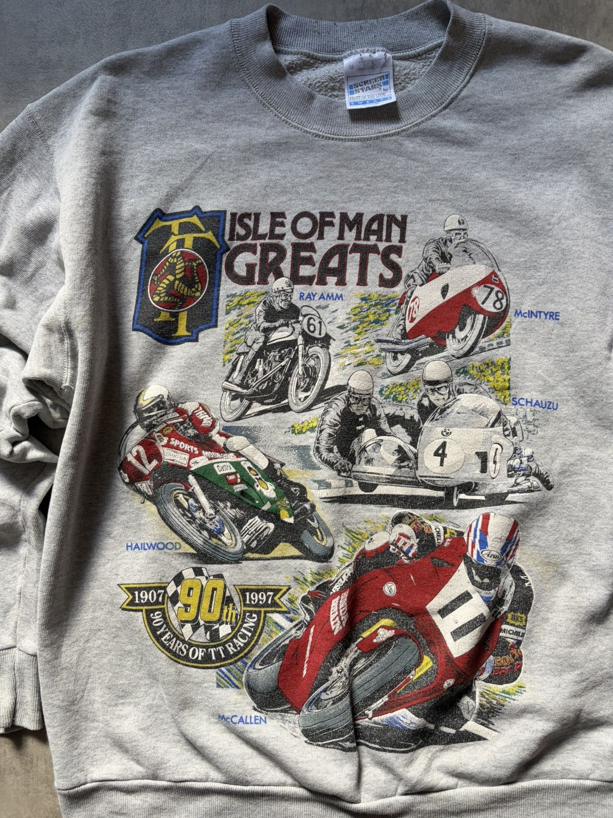 NASCAR 1997 ISLE OF MAN Vintage Racing Rare Tee Shirt Jersey Size US M / EU 48-50 / 2 - 3 Thumbnail