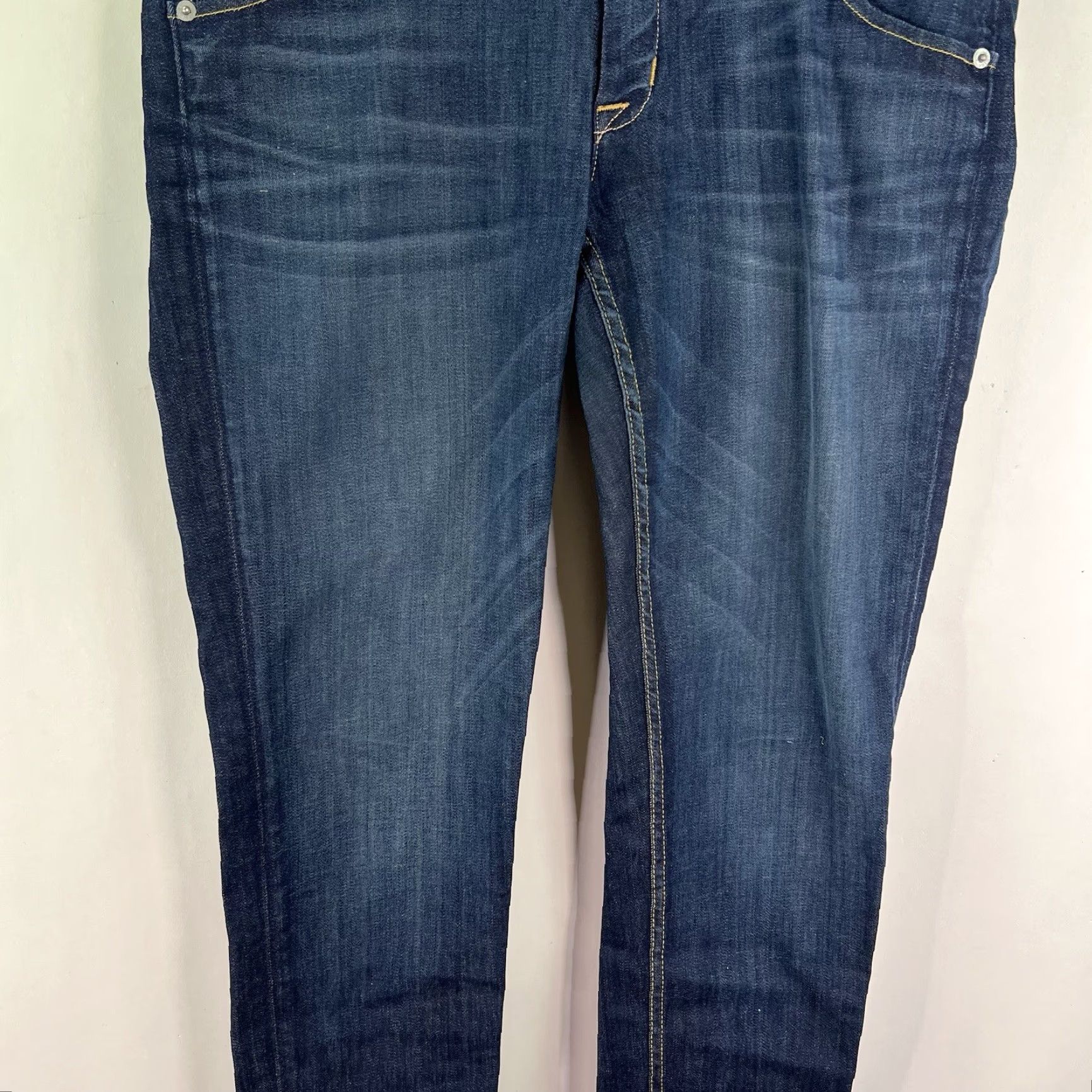 Hudson Hudson Collin Skinny Jeans Womens Plus Size 30 Blue 29 Inseam Denim 5-Pocket Dark Wash Zipper Button Logo Clothing Jeans Mens? Size 30" / US 8 / IT 44 - 5 Thumbnail