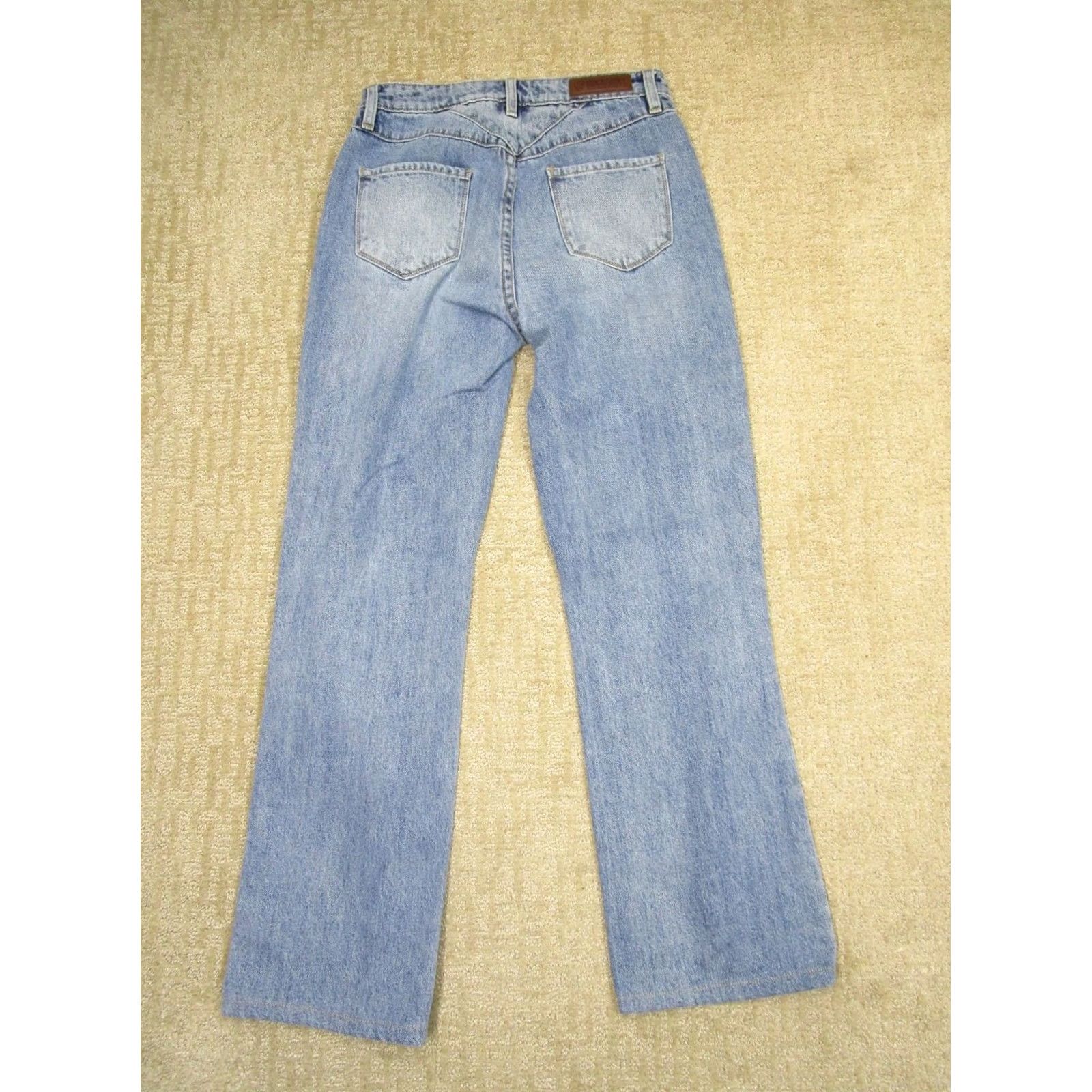 Vintage Rock And Roll Cowgirl Jeans Women 27x32 Blue High Rise Bootcut Denim Pants Light Wash Comfortable Pockets Logo 5-Pocket Size 27" / US 4 / IT 40 - 3 Thumbnail