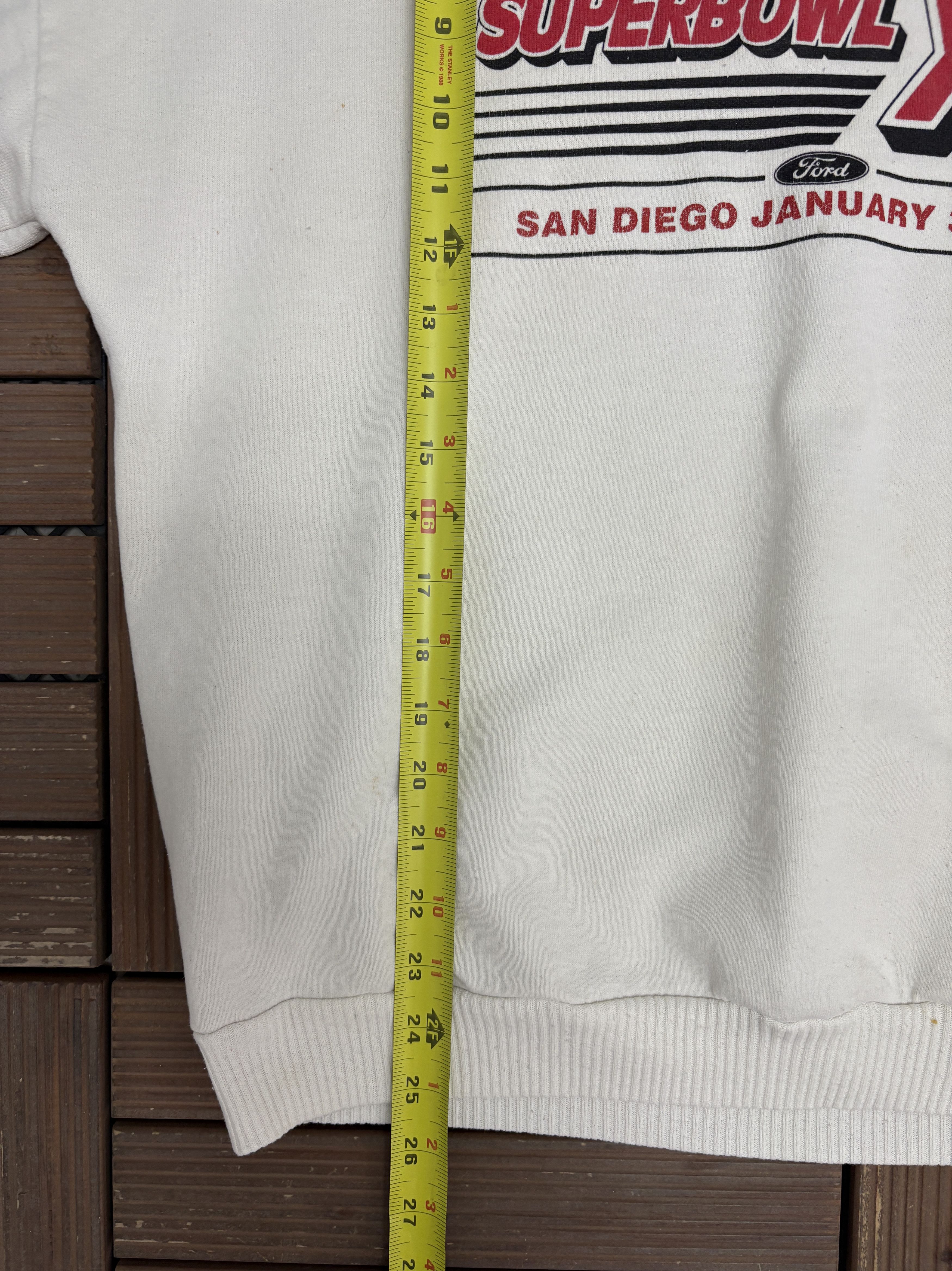 Vintage Super Bowl XXII Vintage White Crewneck Sweater Size US XL / EU 56 / 4 - 8 Thumbnail
