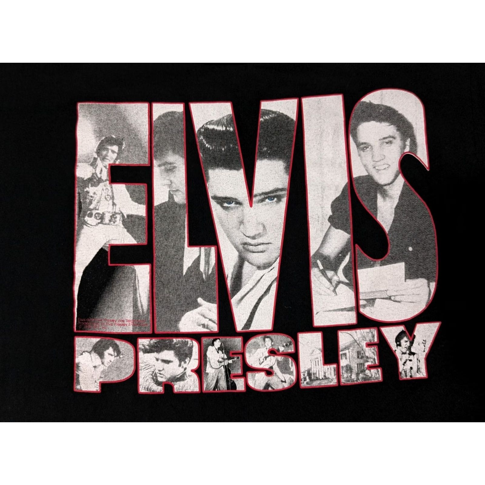 Vintage VTG 90s ELVIS PRESLEY Men XL Black Cotton Graphic T-Shirt Made In USA Tes Size US XL / EU 56 / 4 - 2 Thumbnail